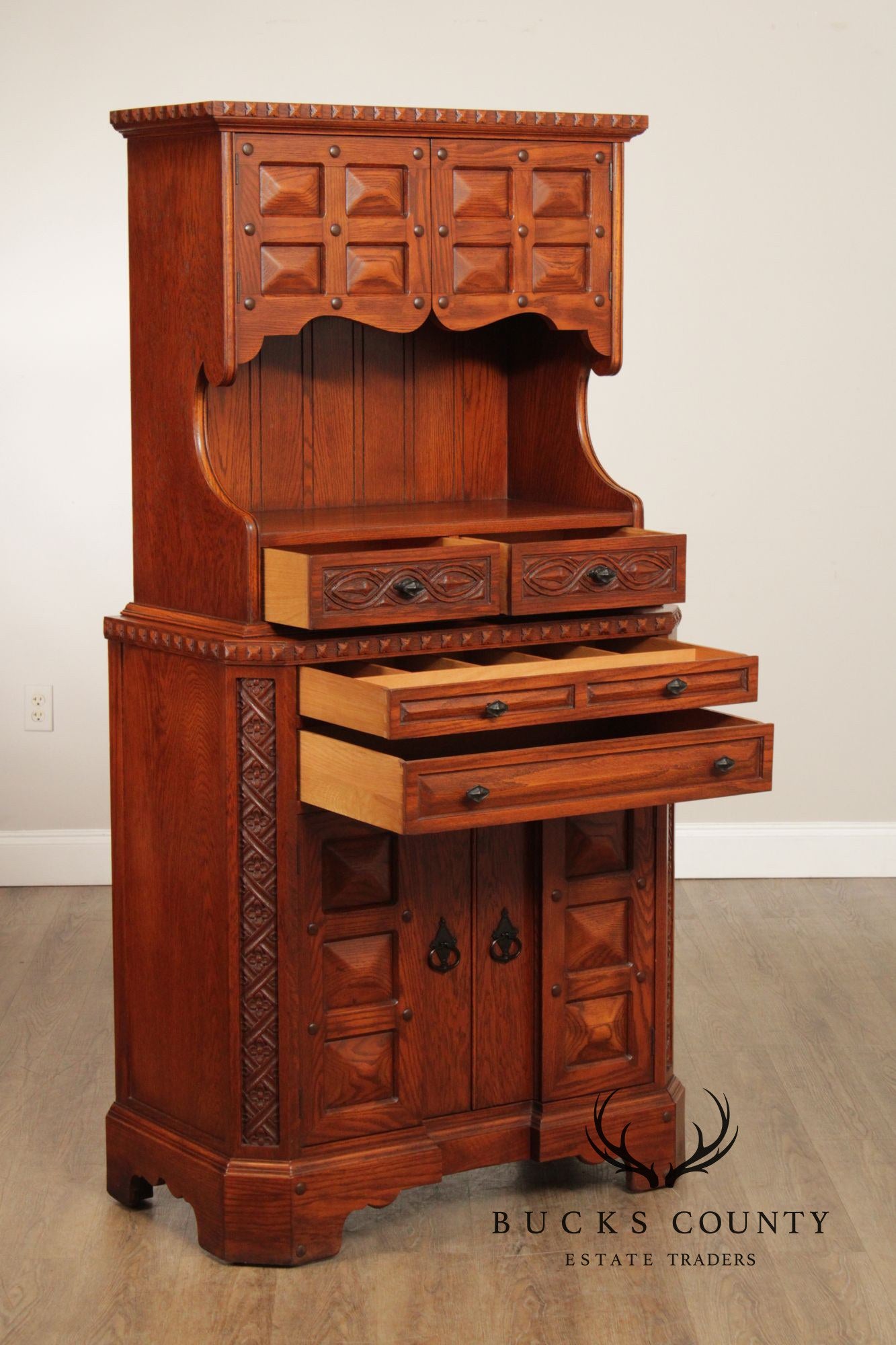 Romweber Viking Oak Buffet Cabinet