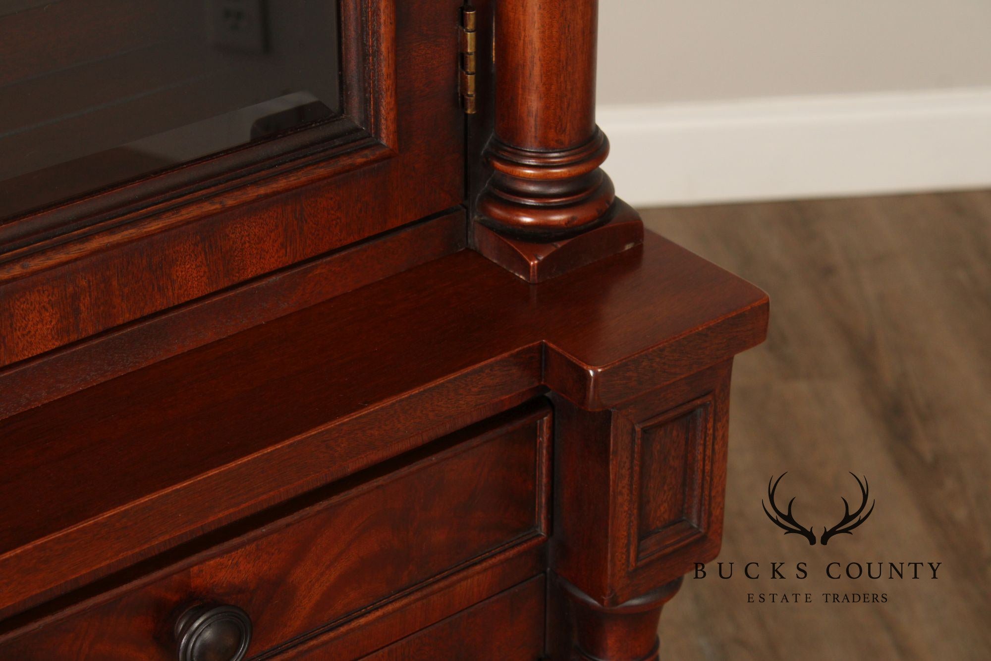 Ralph Lauren 'Weathersby' Monumental Carved Mahogany Bookcase