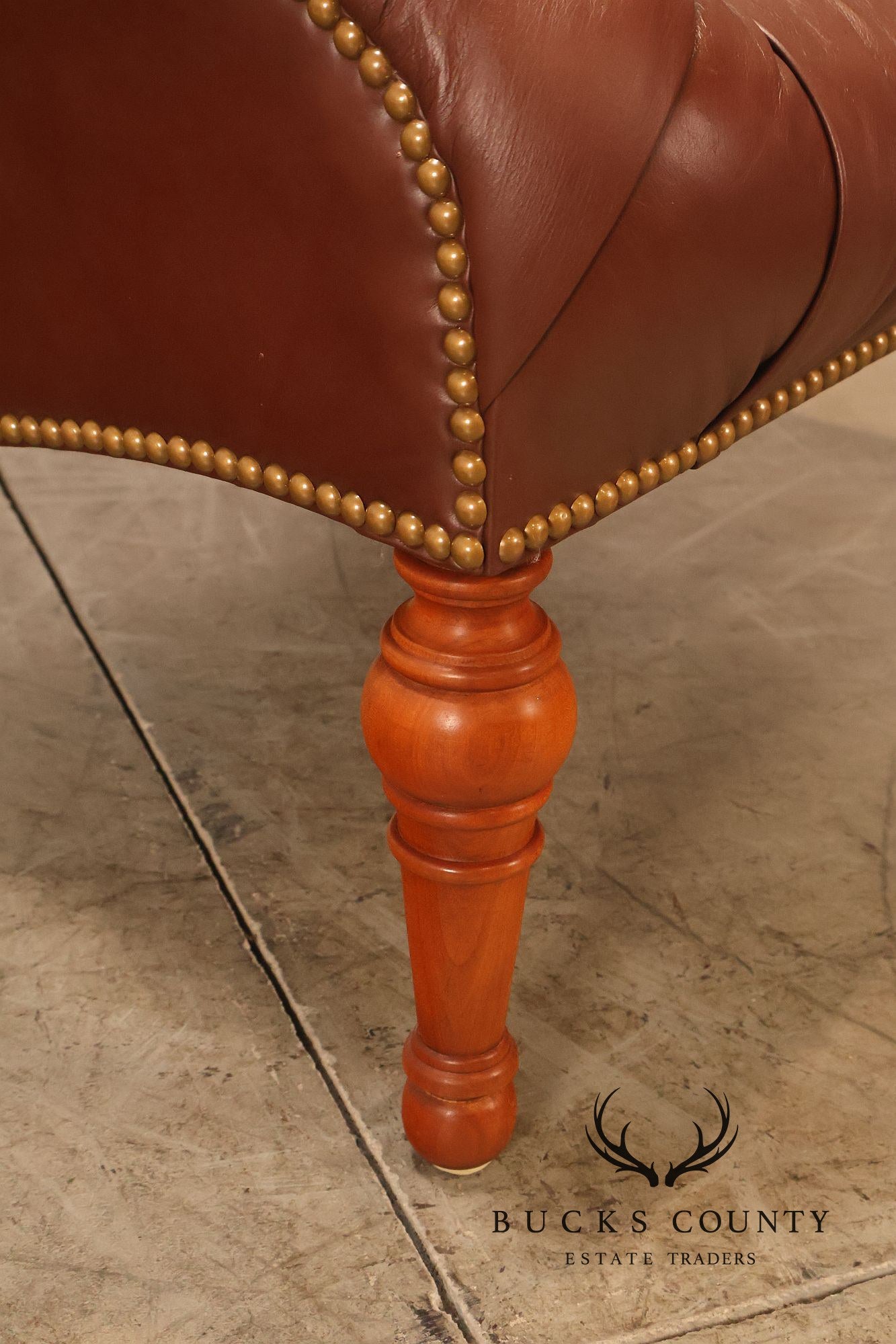 Stickley Tufted Leather 'Leopold' Armchair