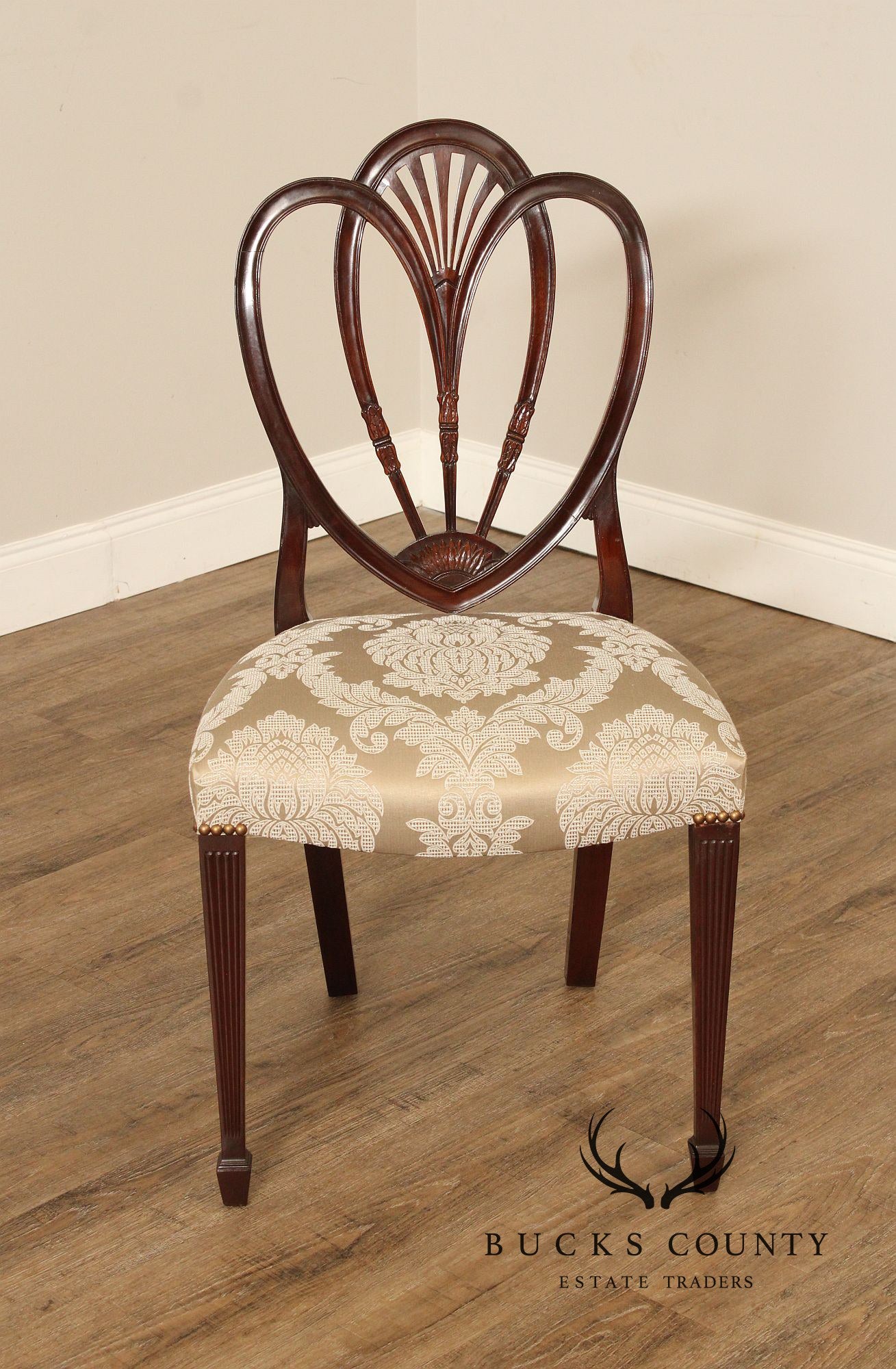 Old Colony Furniture 1930's  Hepplewhite Style Set Of Six Mahogany Shield Back Dining Chairs