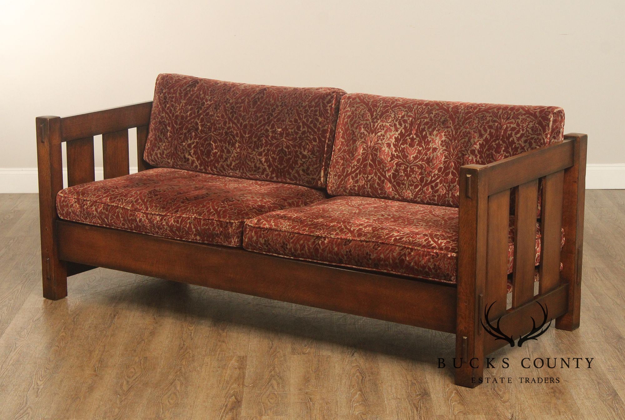 Stickley Mission Collection Loose Cushion Oak Settle