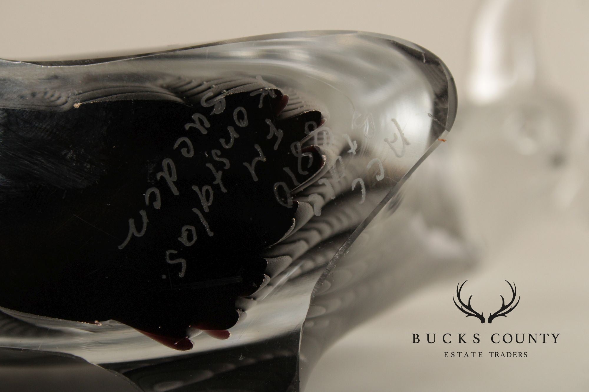 F.M. Konstglas Glass Bull Sculpture