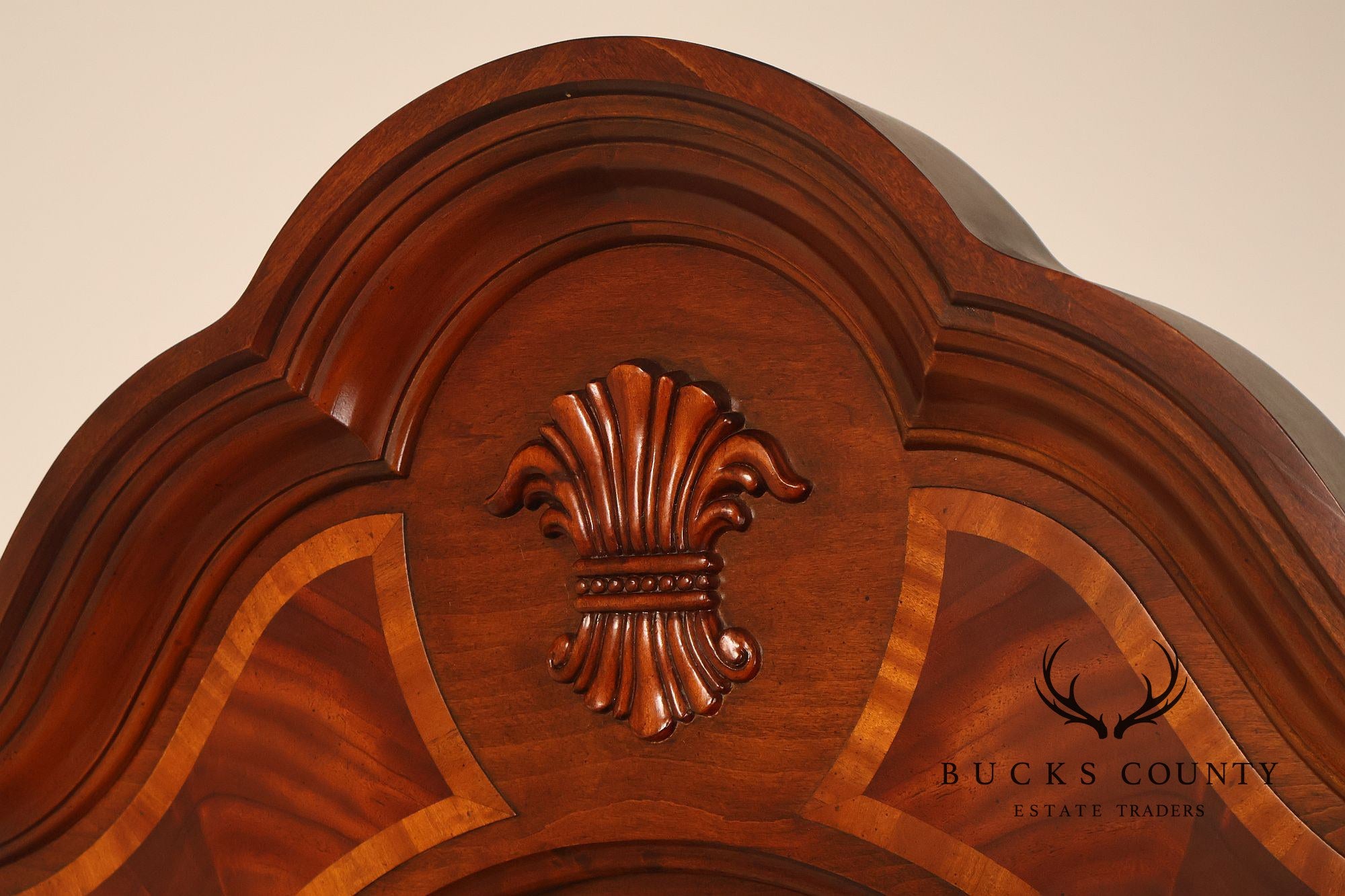 Sligh Mahogany Grandfather Clock With Moon Dial And Triple Chime Movement