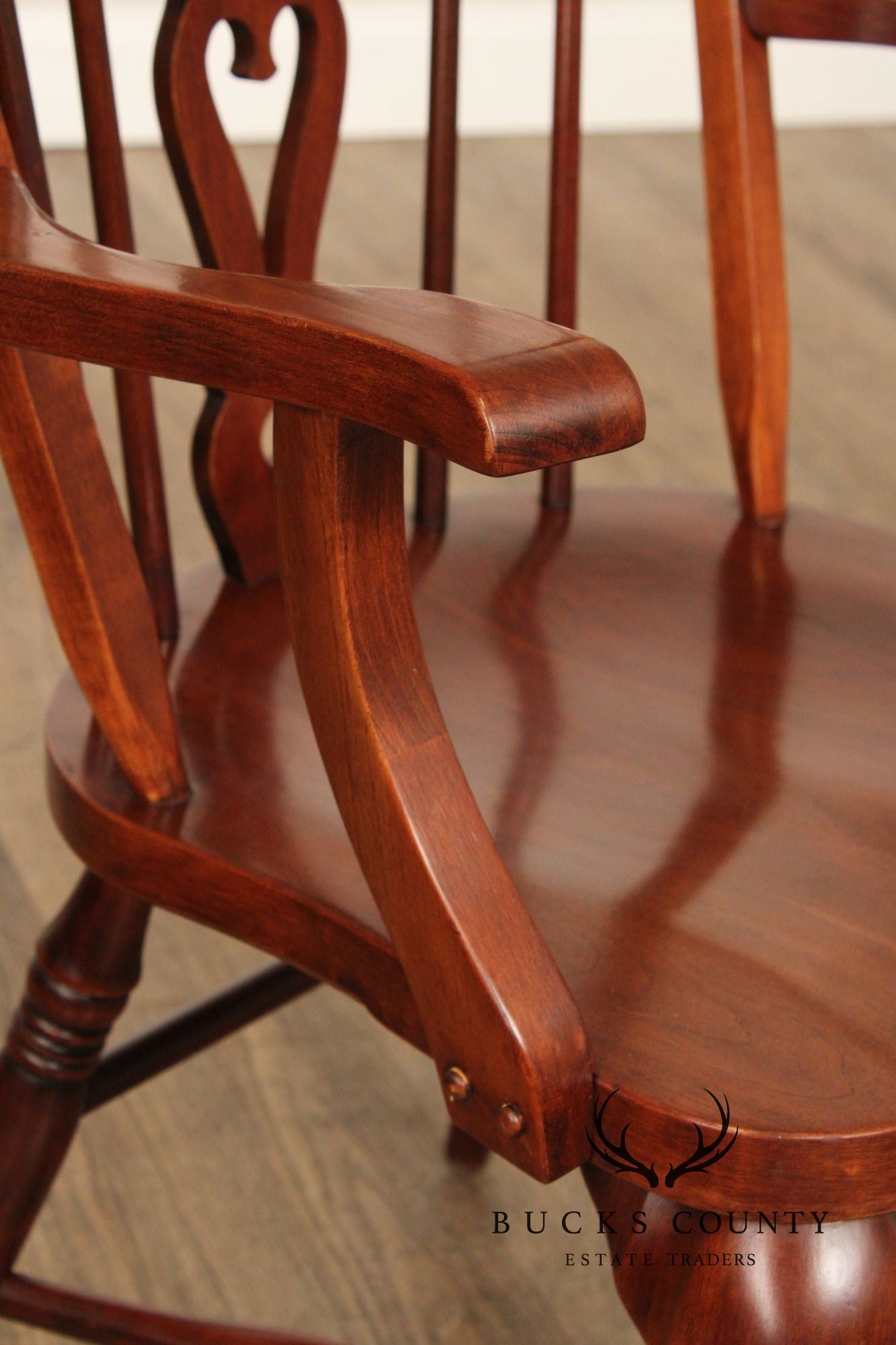 Pennsylvania House Set of Six Cherry Windsor Dining Chairs