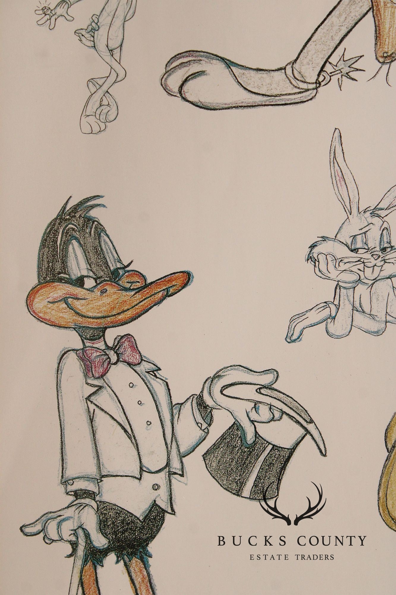 Virgil Ross Looney Tunes Character Sketch Lithograph