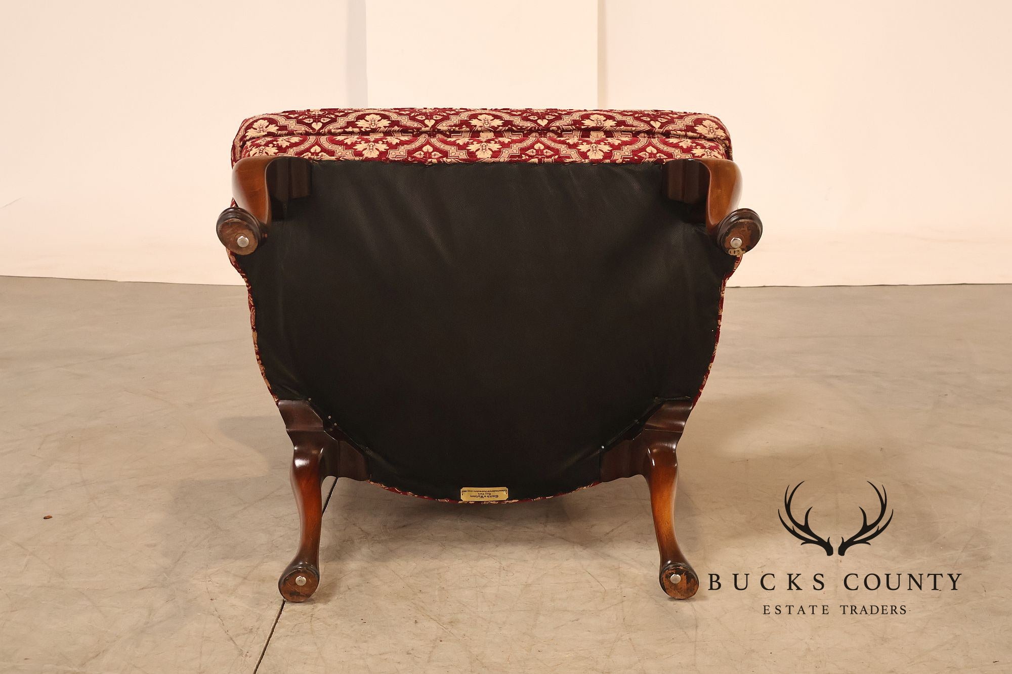 Smith & Watson Queen Anne Style Pair of Wing Chairs