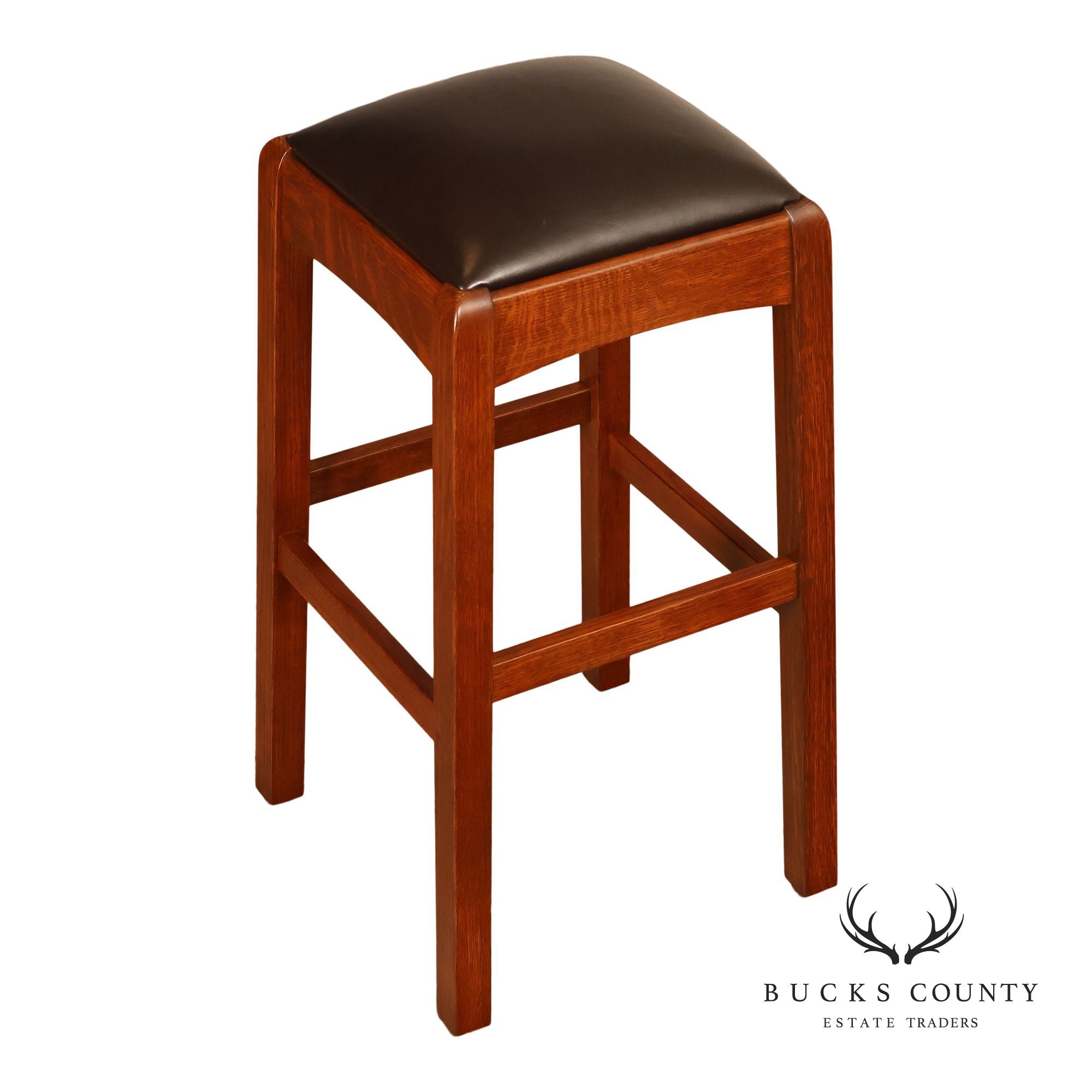 Stickley Mission Collection Oak Backless Stool