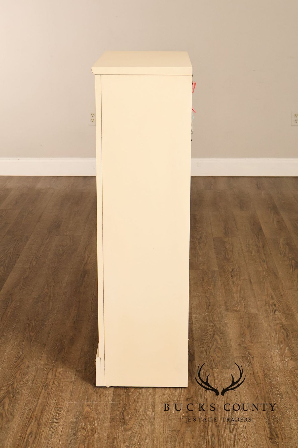 Ethan Allen Pair of Painted Open Bookcases