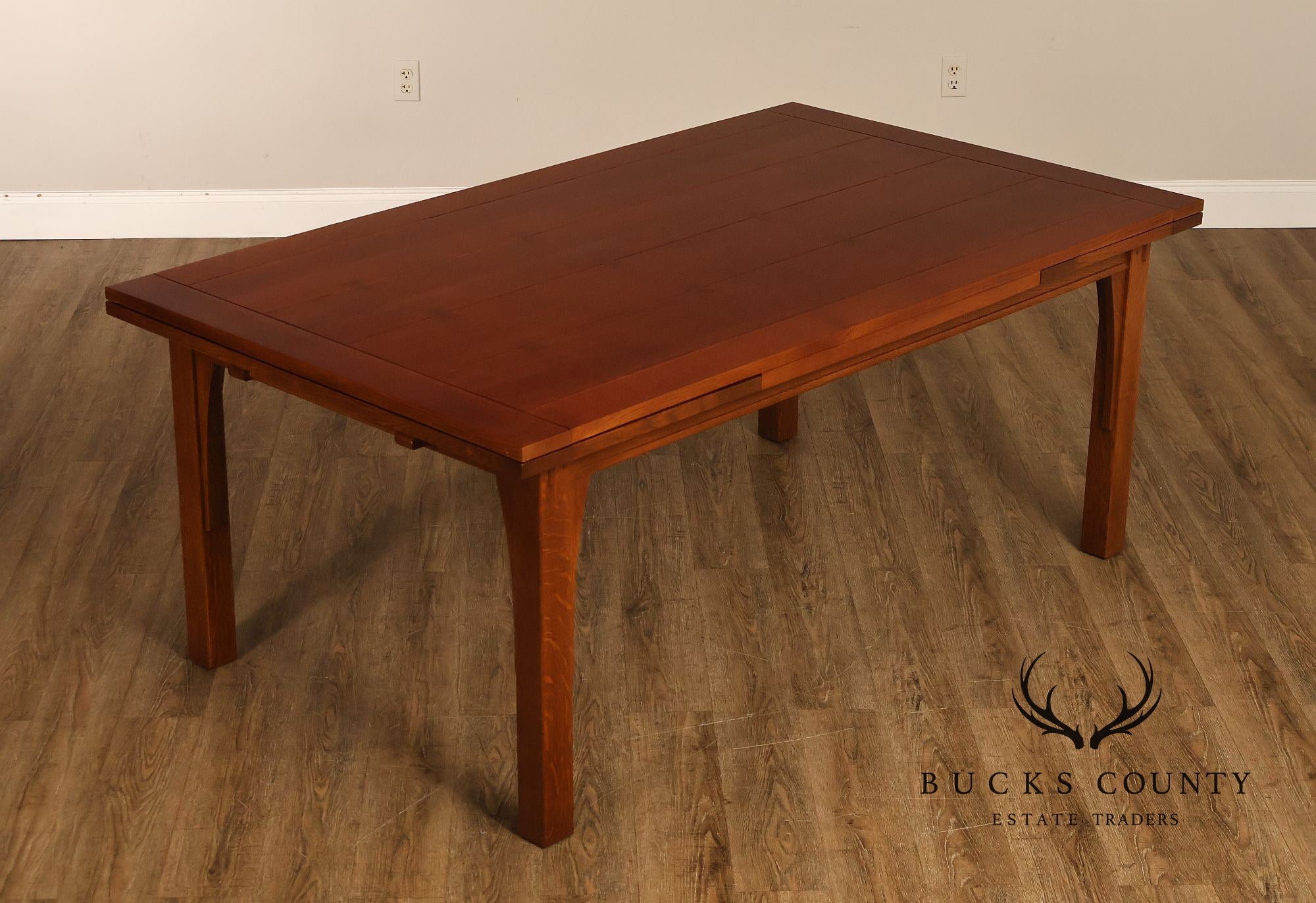 Stickley Mission Collection Oak Draw Top Extension Dining Table