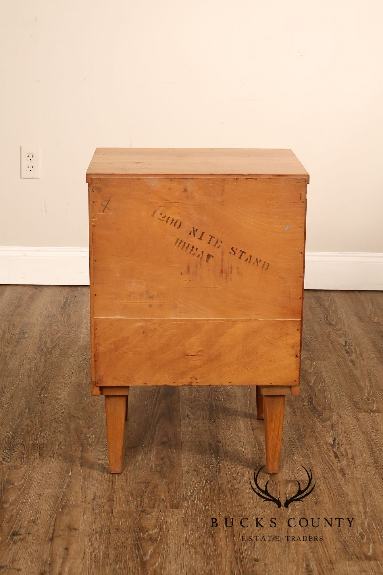 Mid Century Modern Pine Nightstand