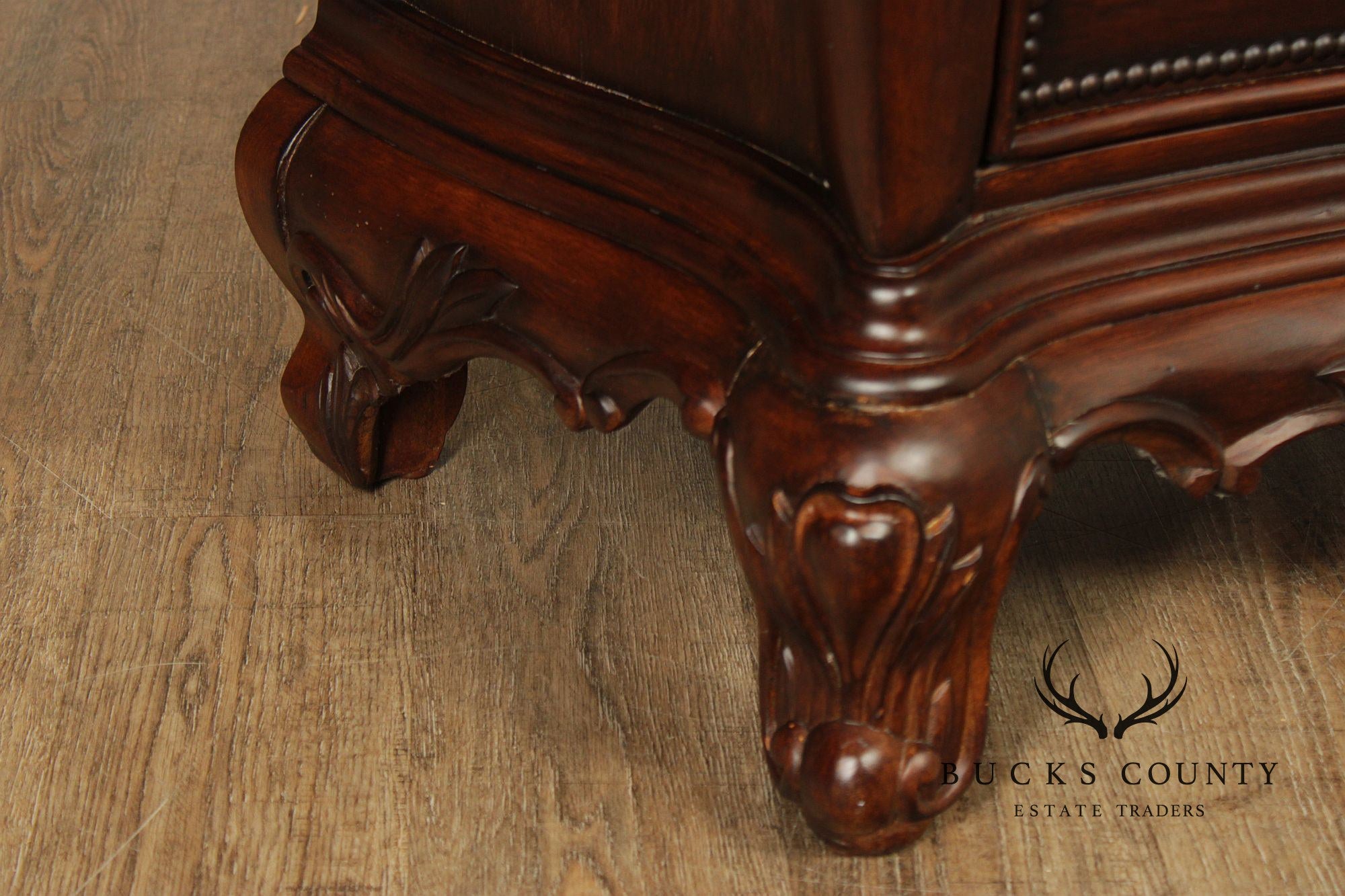 Hooker Furniture 'Seven Seas' Rococo Style Bombe Marble Top Chest of Drawers