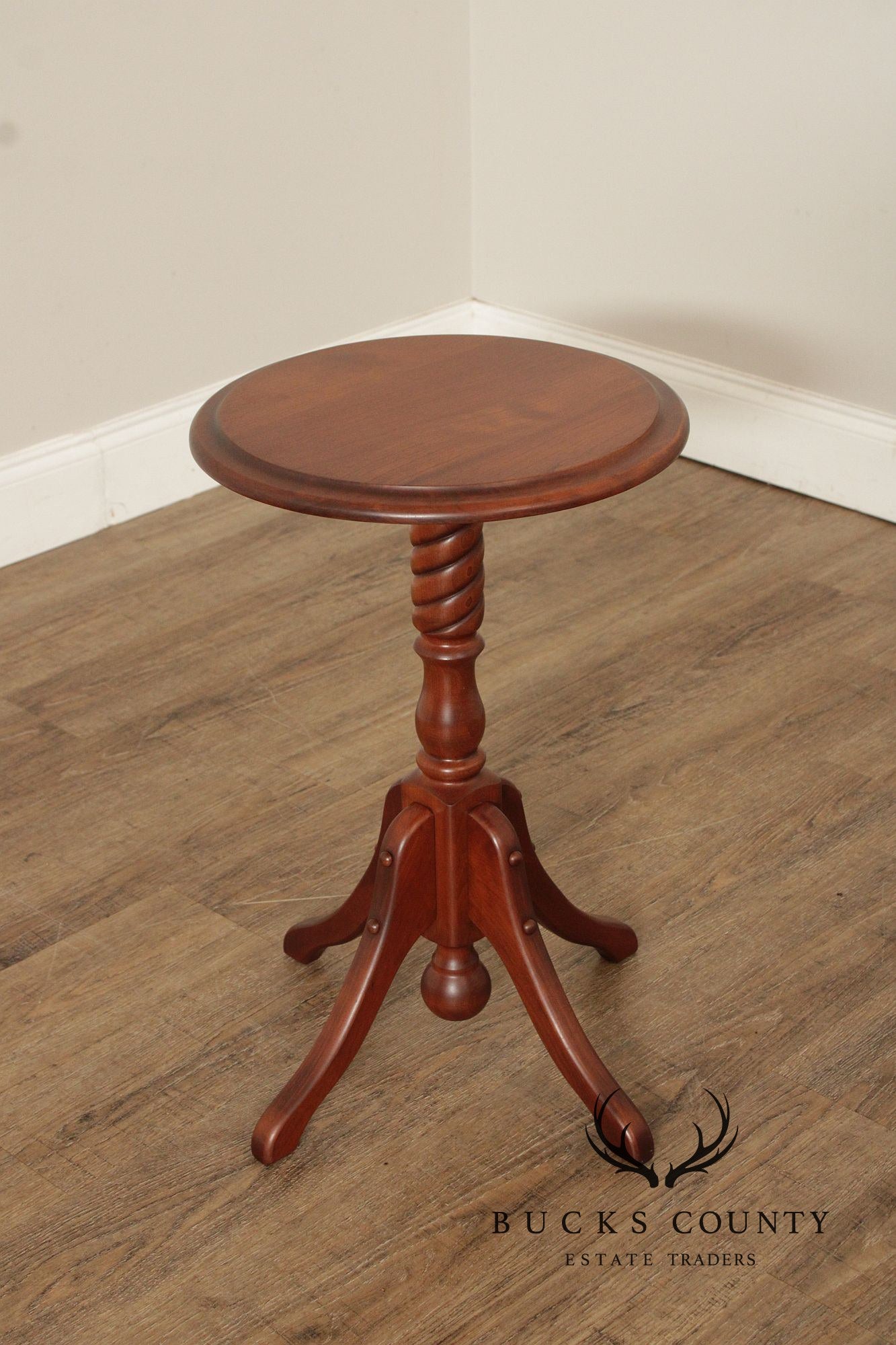 Traditional Pair of Cherry Side Tables