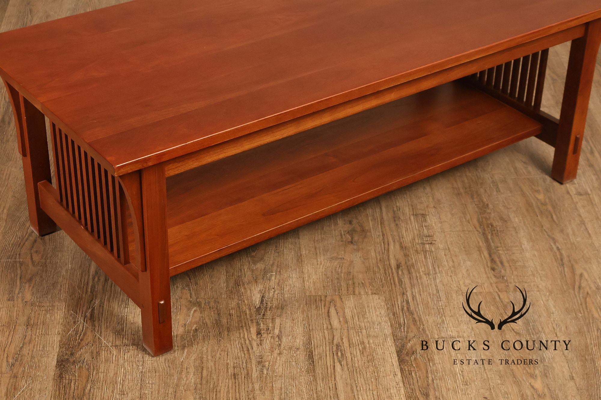 Stickley Mission Collection Cherry Spindle Coffee Table
