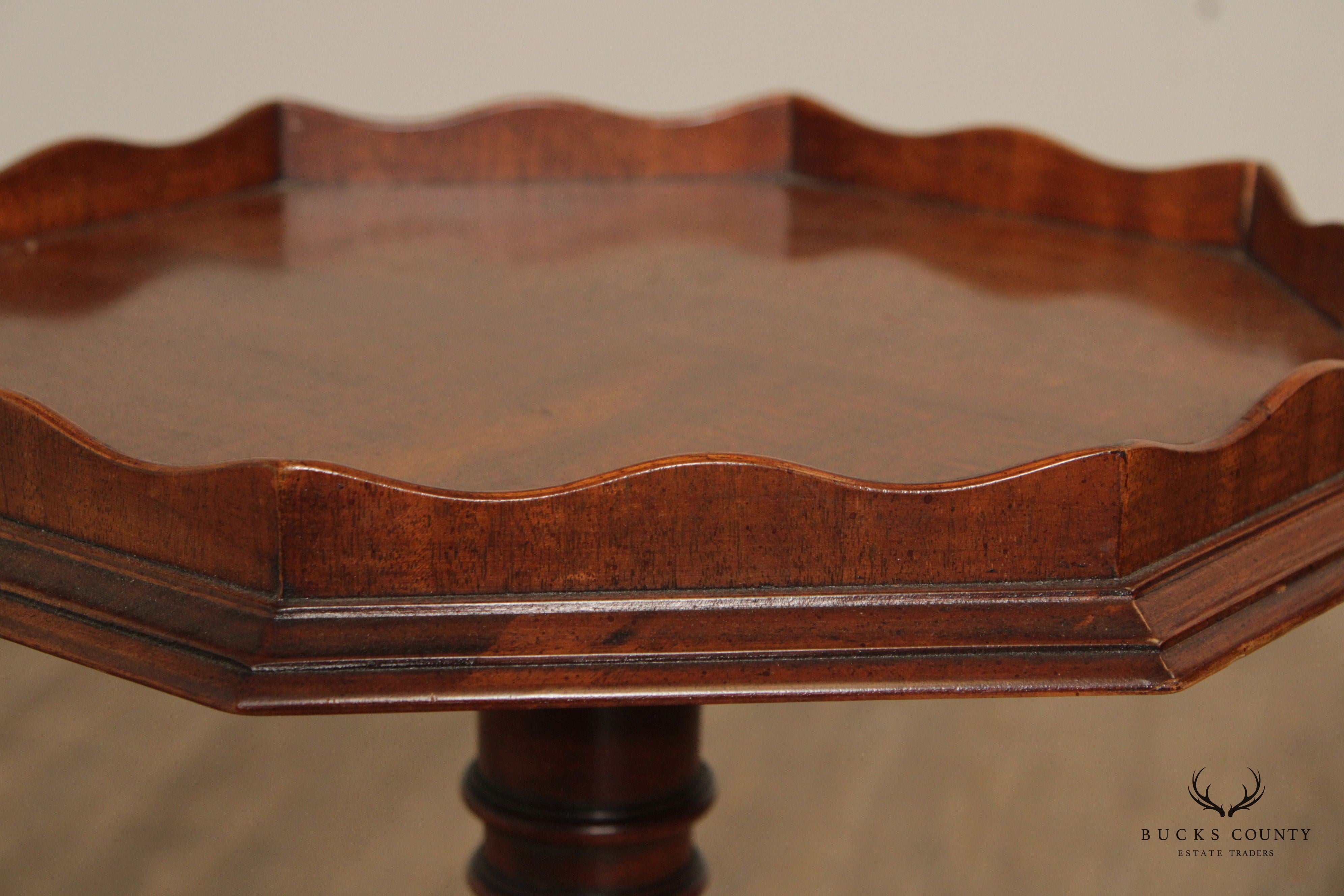 Colonial Revival Mahogany Octagonal Candlestand