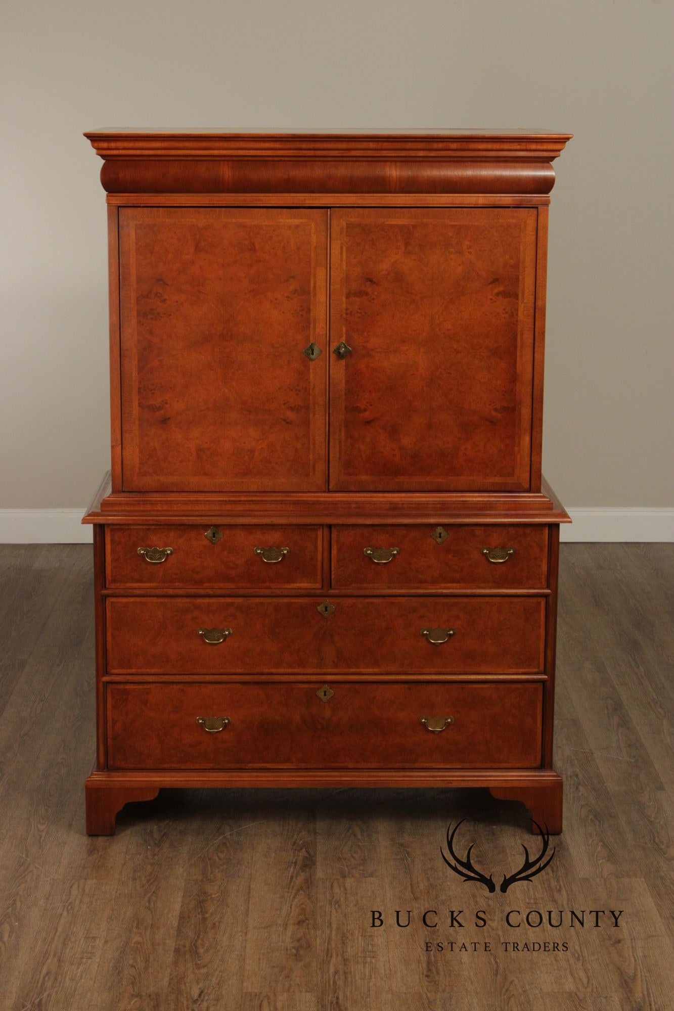 Century British National Trust Collection Burlwood Armoire