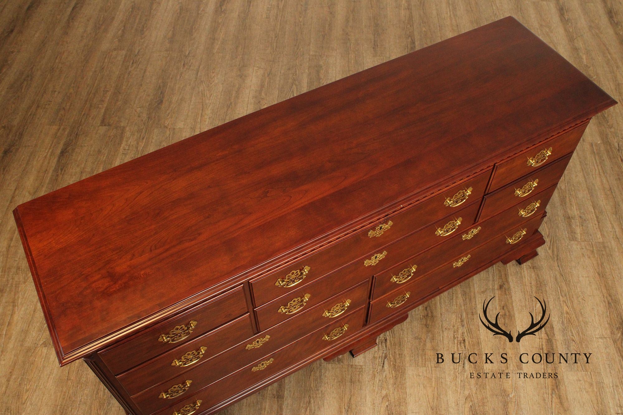 Statton Georgian Style Cherry Long Dresser