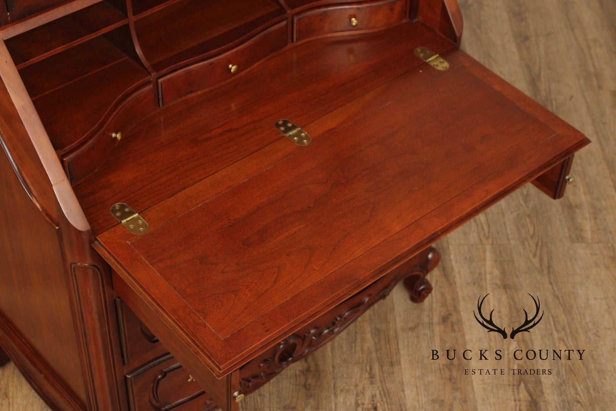 Century Furniture French Louis XV Style Cherry Secretary Desk