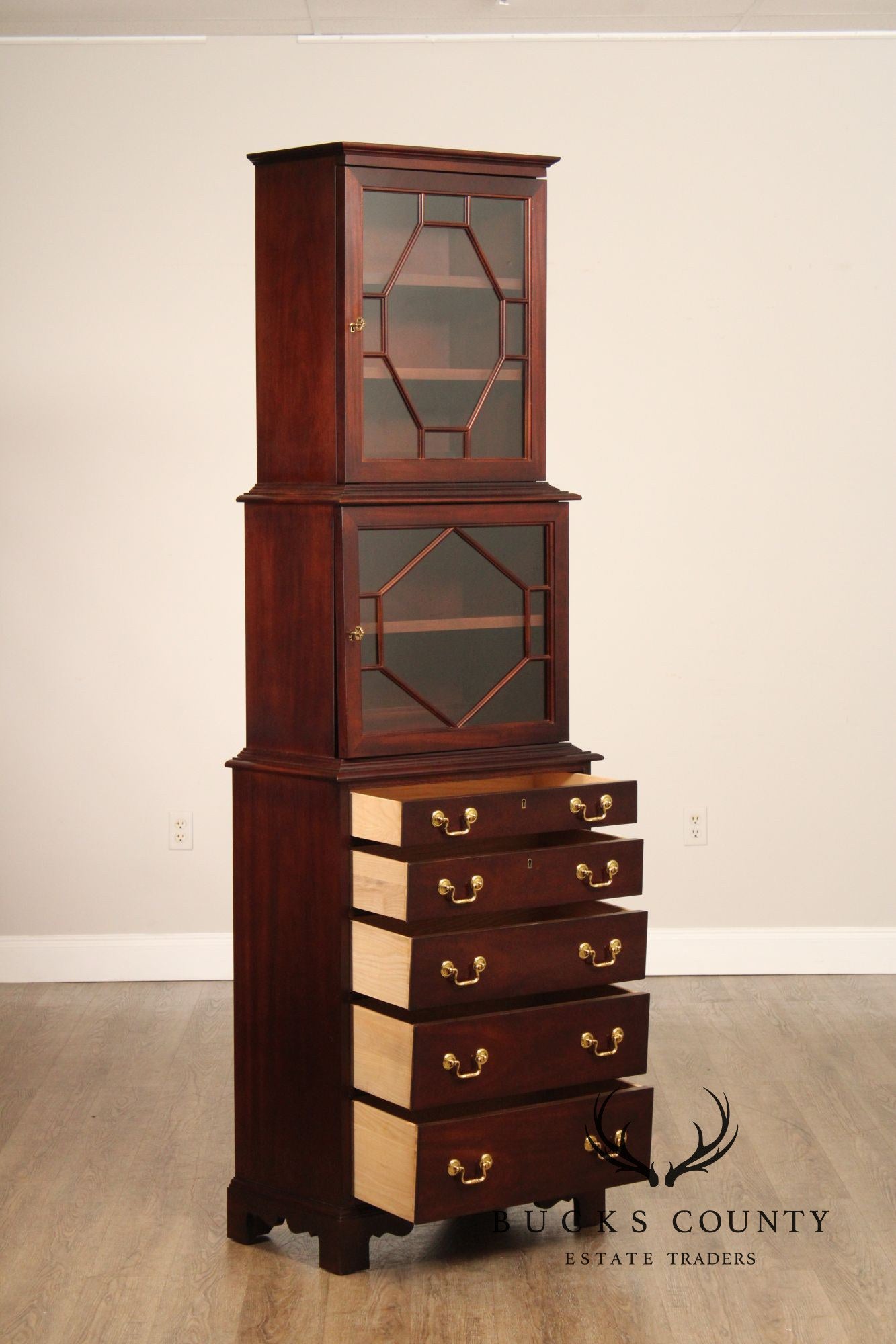 Hickory Chair Winterthur Country Estate Collection Mahogany Bookcase Cabinet