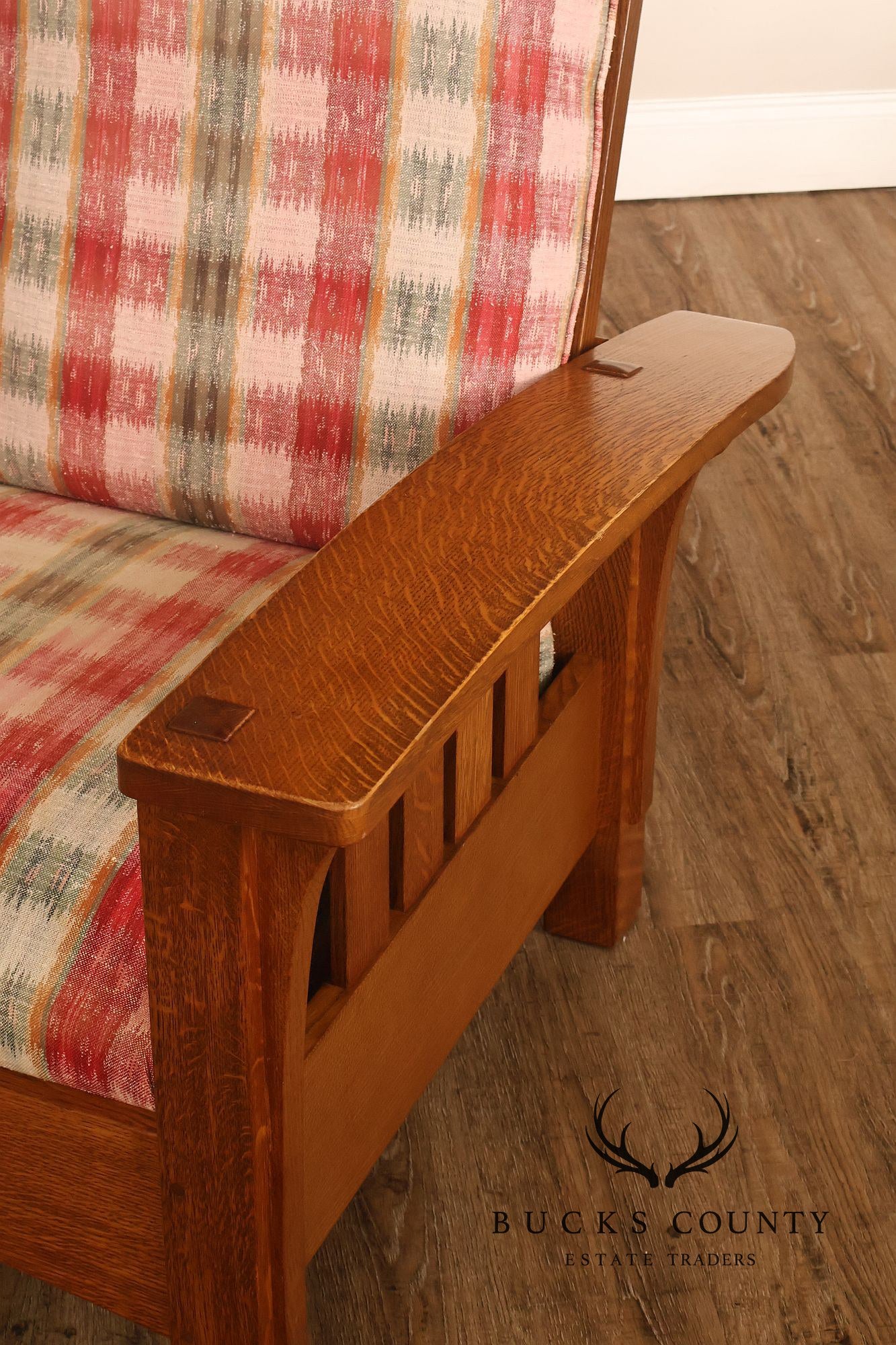 Stickley Mission Collection Oak Bow Arm Morris Chair