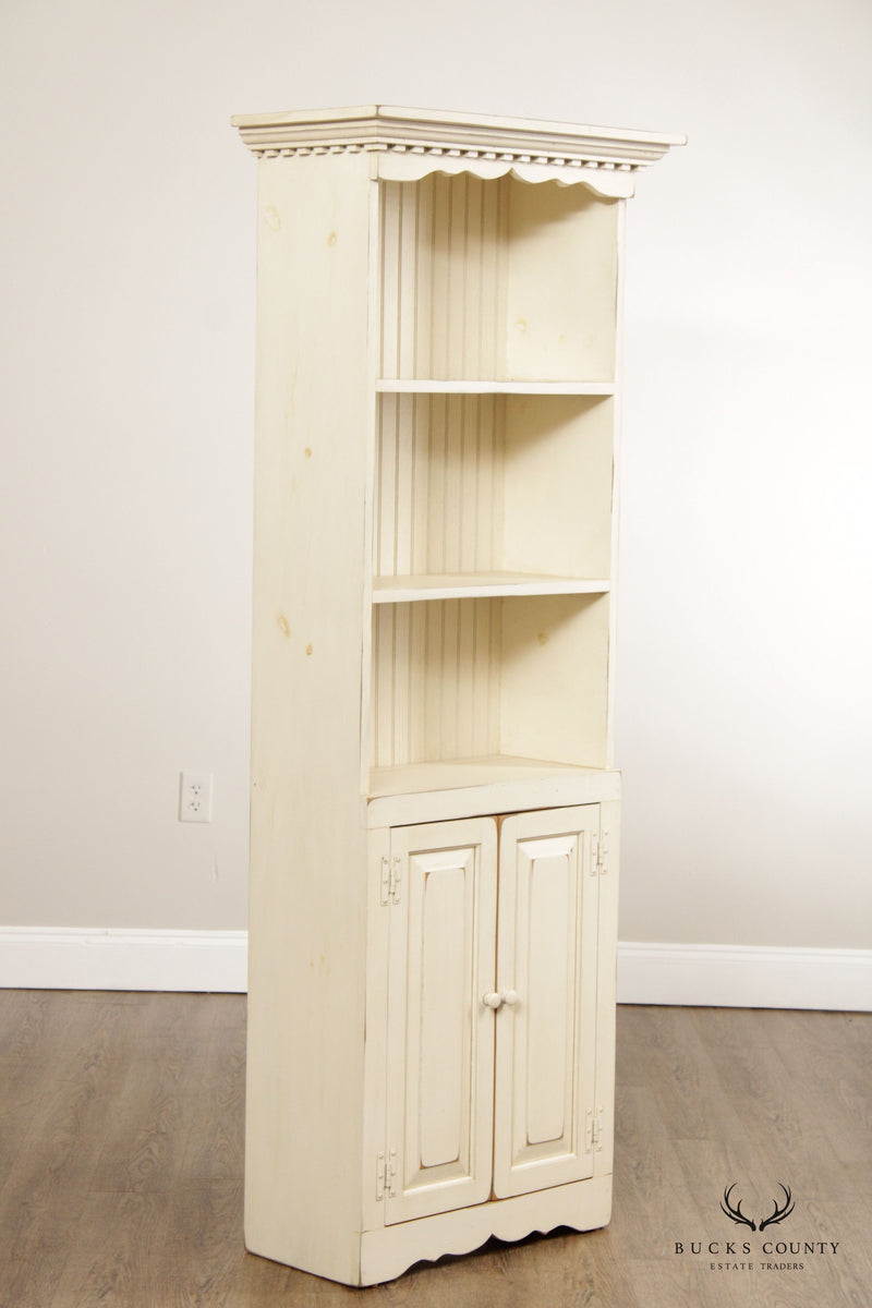 PAIR OF VINTAGE PAINTED FARMHOUSE STYLE PINE BOOKCASES