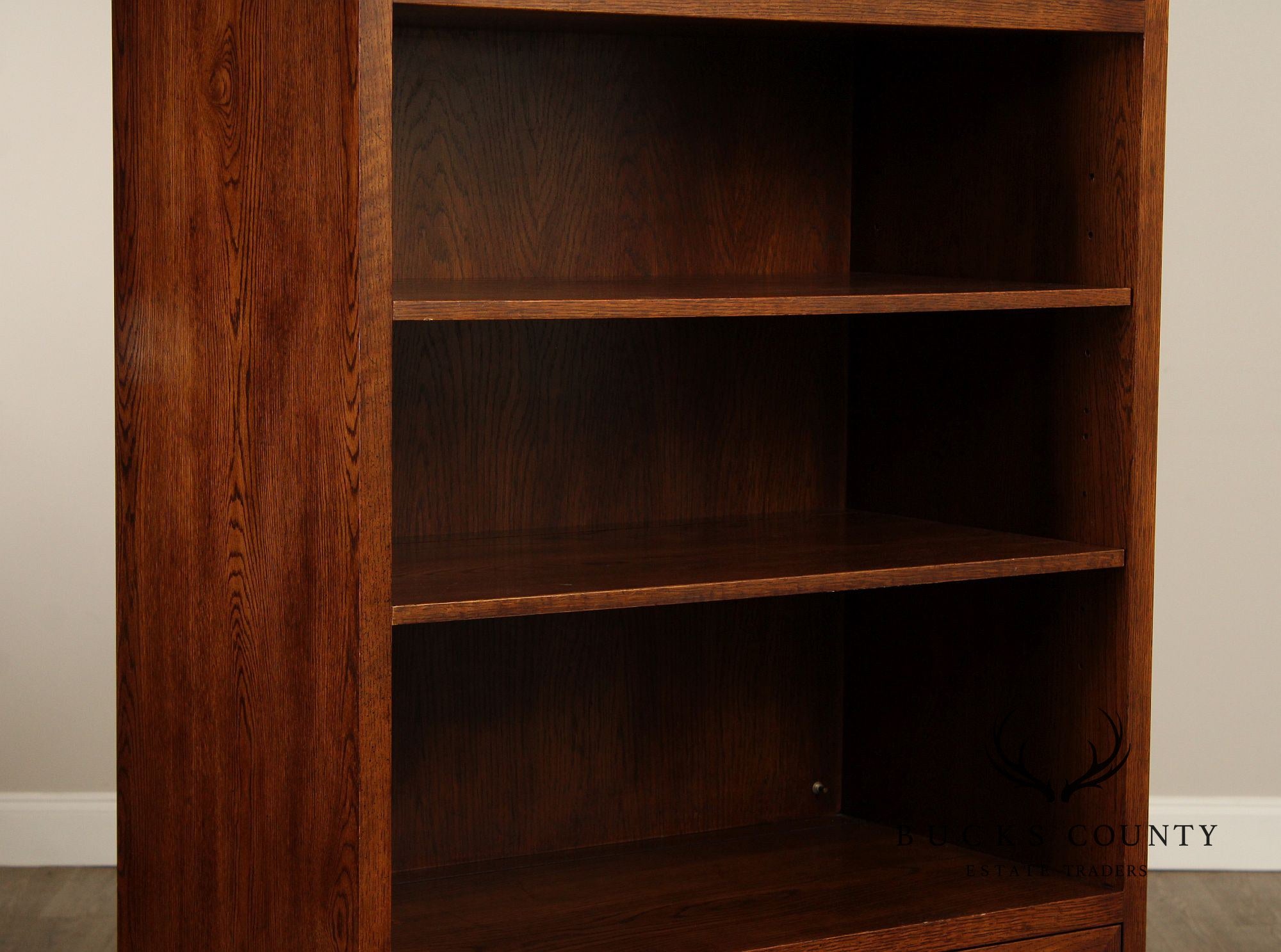 Henredon 'Scene One' Campaign Style Oak Bookcase