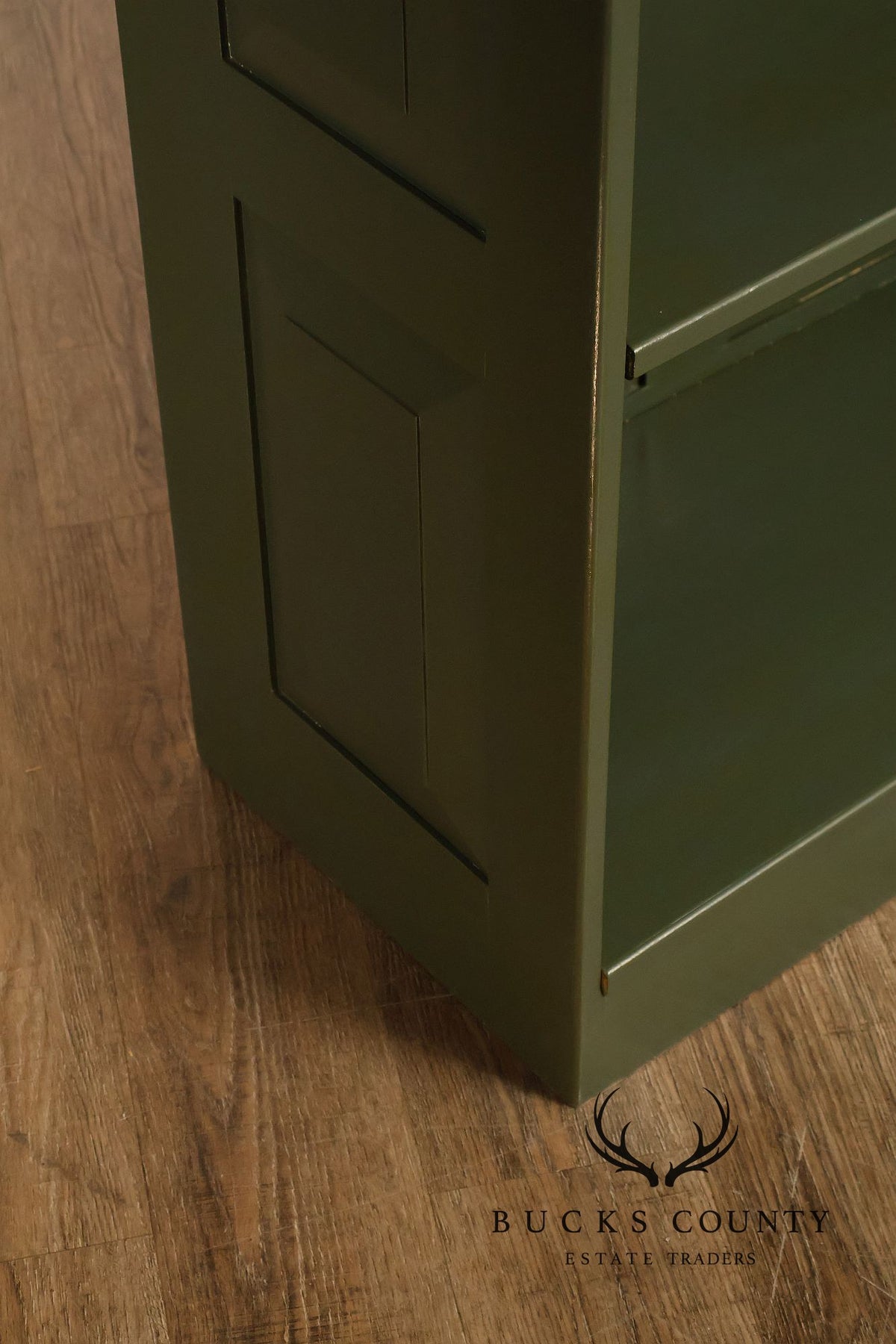 Custom Painted Wood Bar With Solid Wood Top