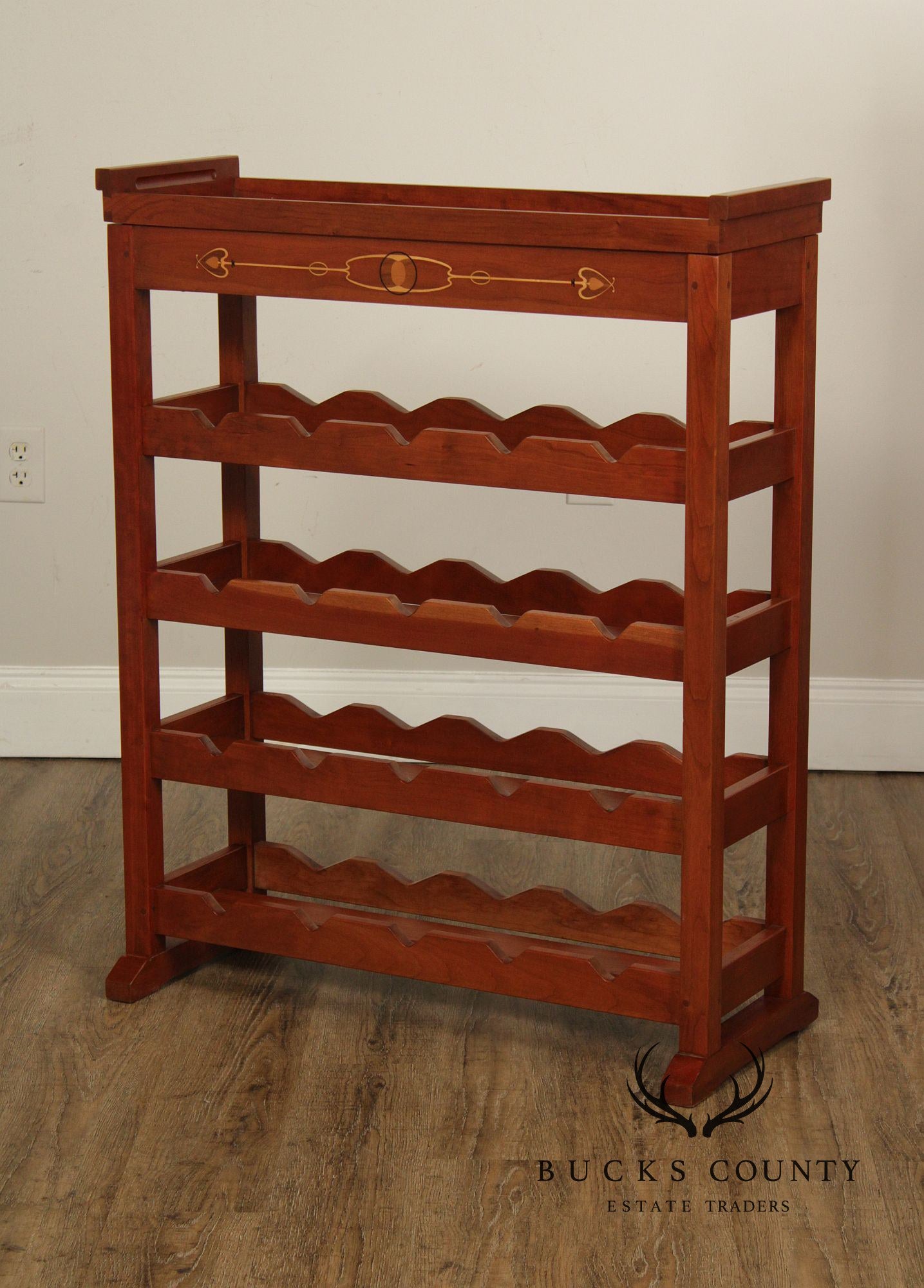 Stickley Mission Collection Cherry Wine Rack With Removable Serving Tray