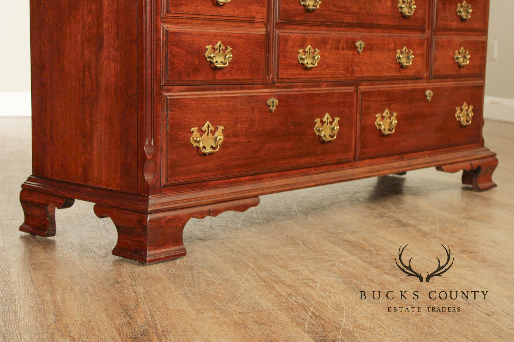 Pennsylvania House Chippendale Style Cherry Triple Dresser