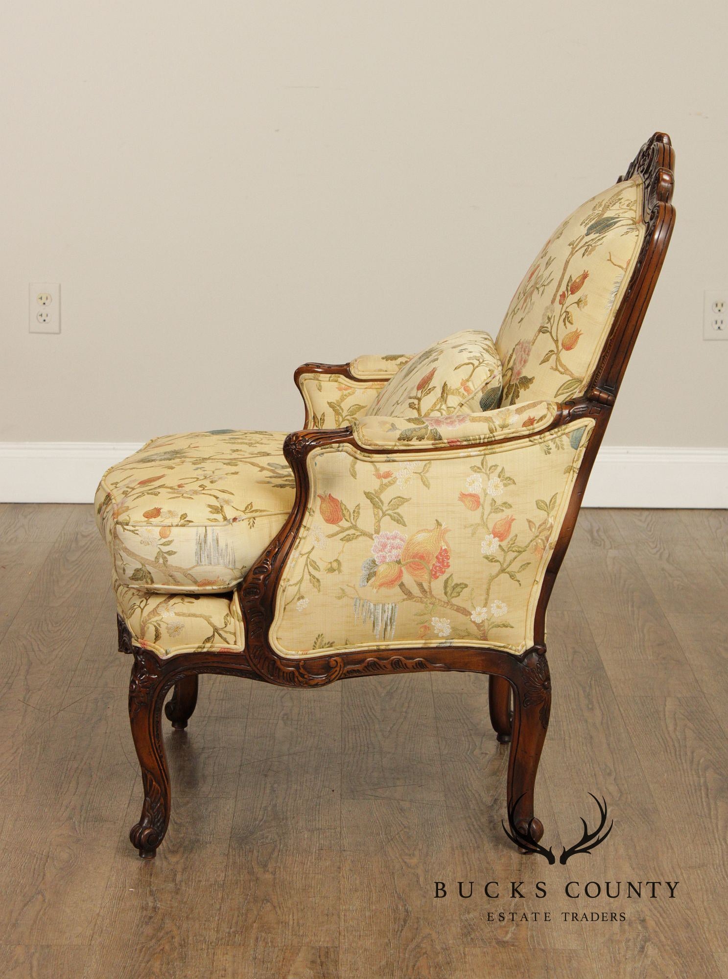 Beacon Hill French Louis XV Style Bergere Armchair