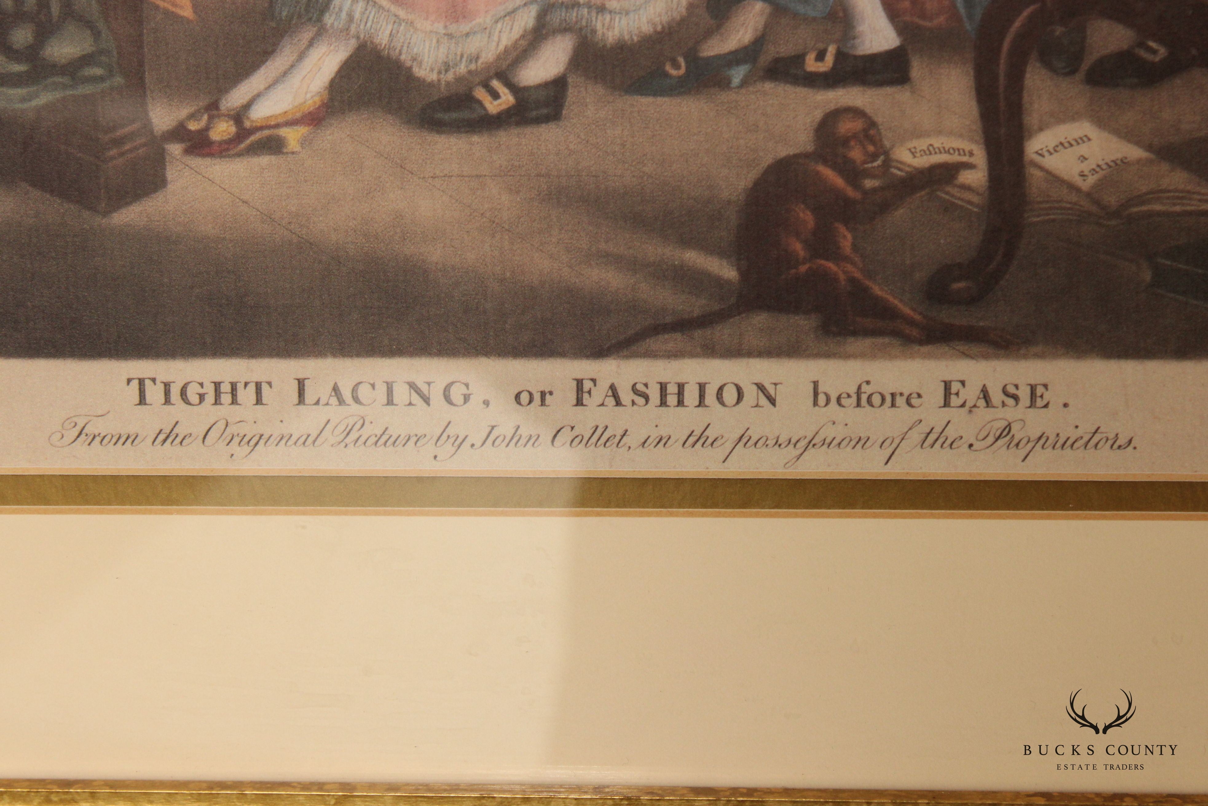 John Collet Satirical Print, 'Tight Lacing, or Fashion Before Ease'