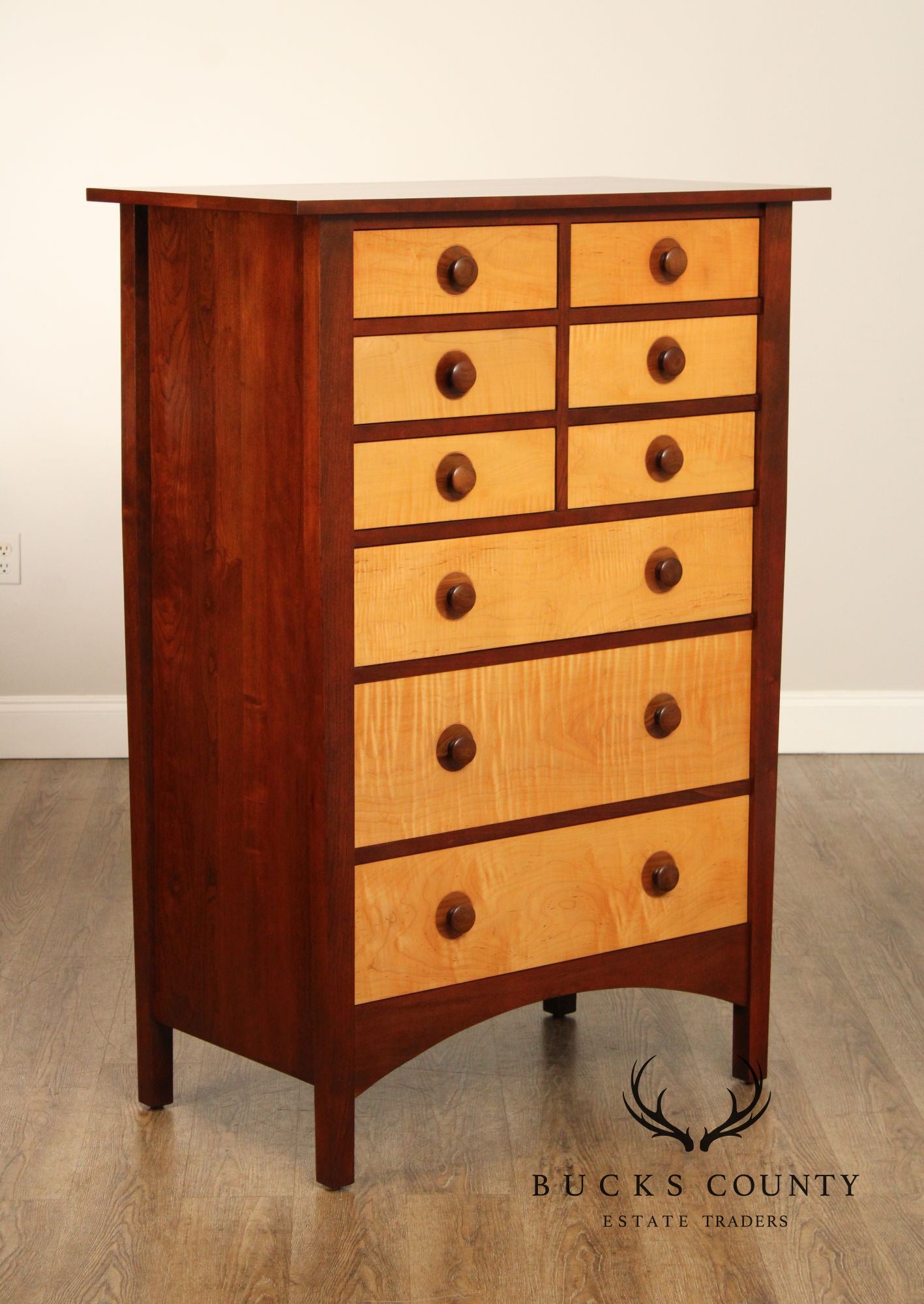 Stickley Mission Collection Harvey Ellis Cherry Nine-Drawer Chest