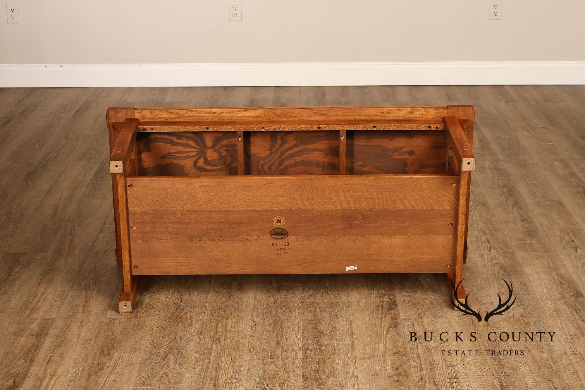 Stickley Mission Collection Oak Tile Top Coffee Table