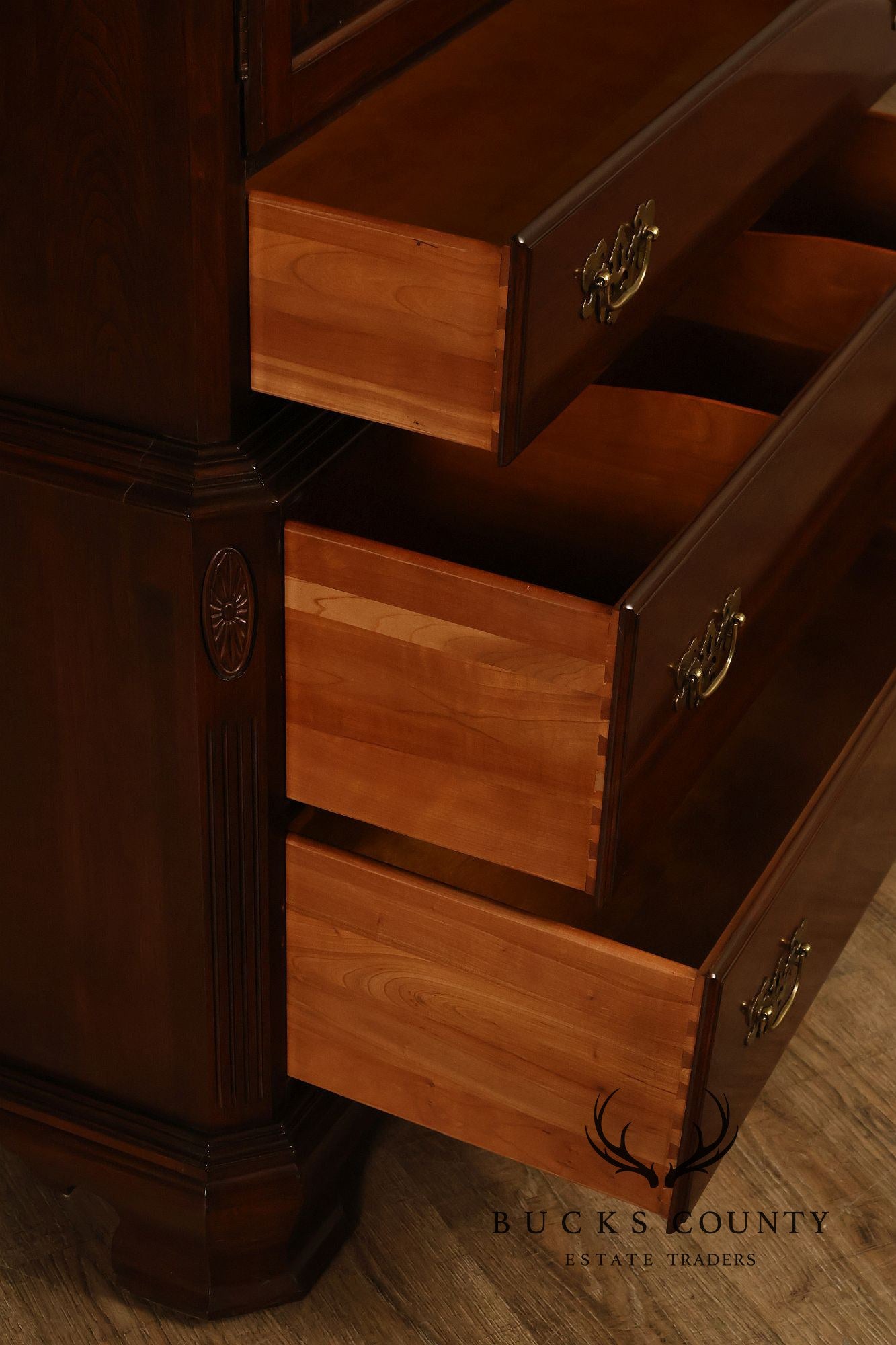 Ethan Allen Georgian Court Cherry Gentleman's Chest Armoire