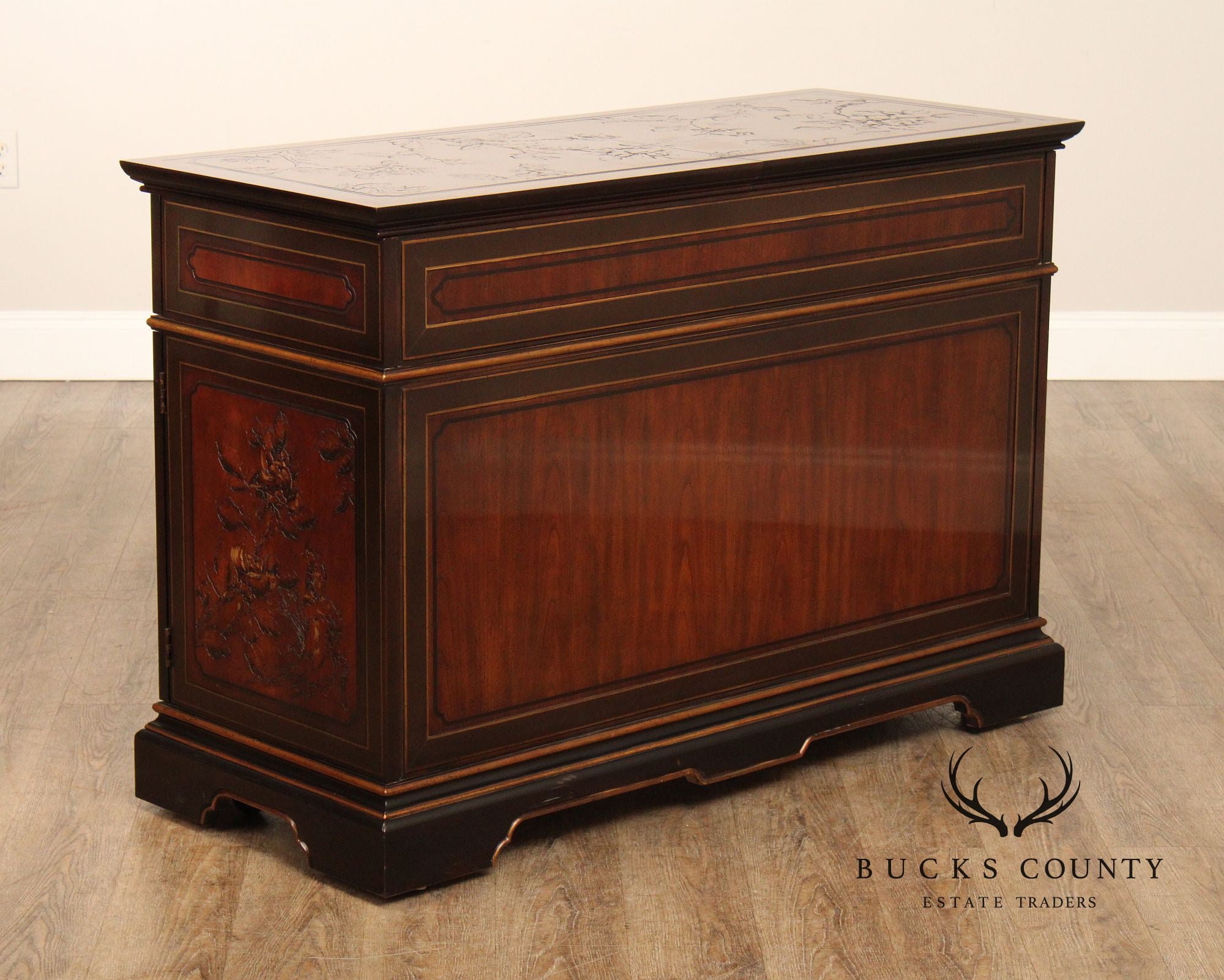 Drexel Heritage Chinoiserie Style Sliding Top Server