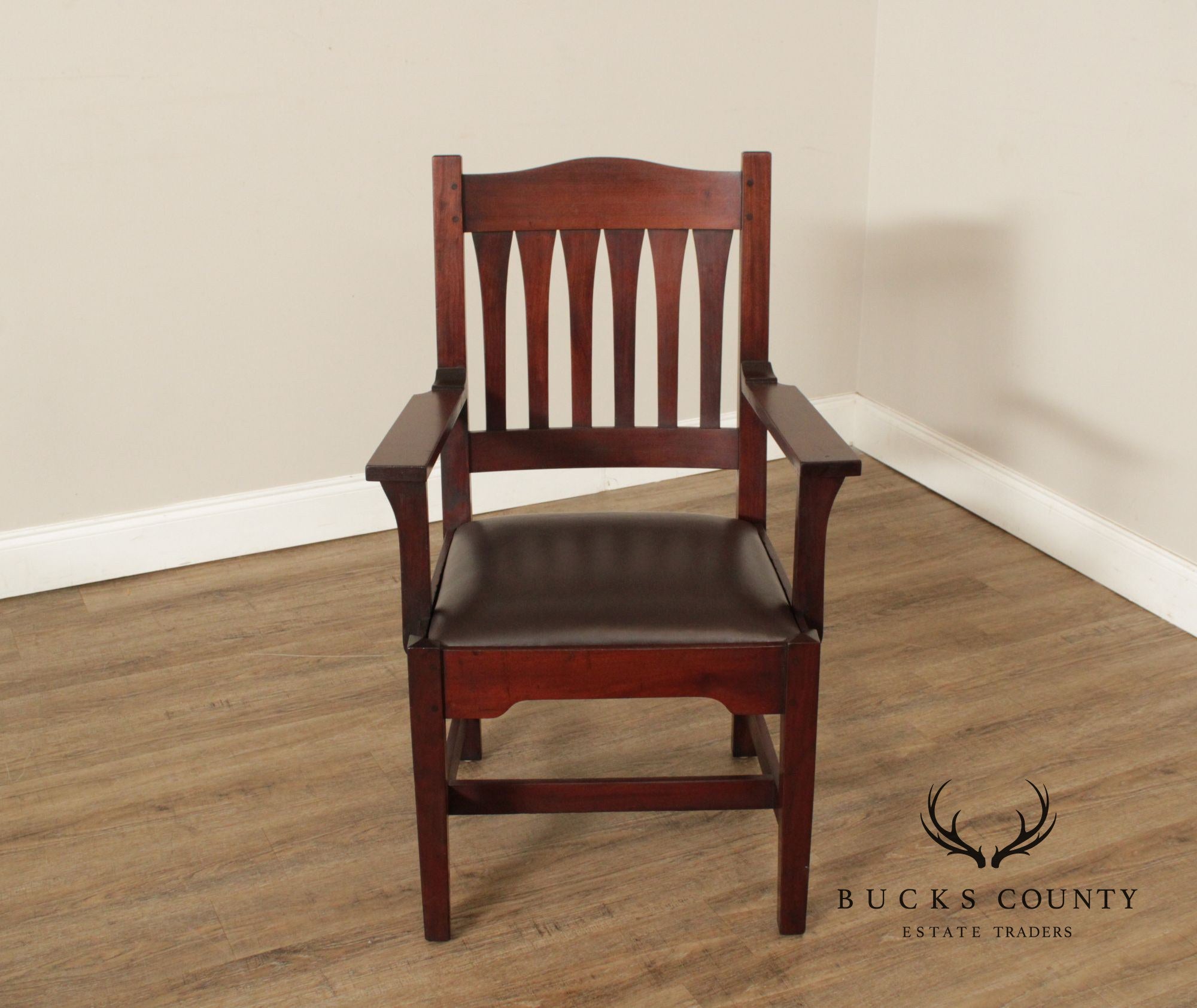 L. & J.G. Stickley Antique Mission Mahogany Armchair