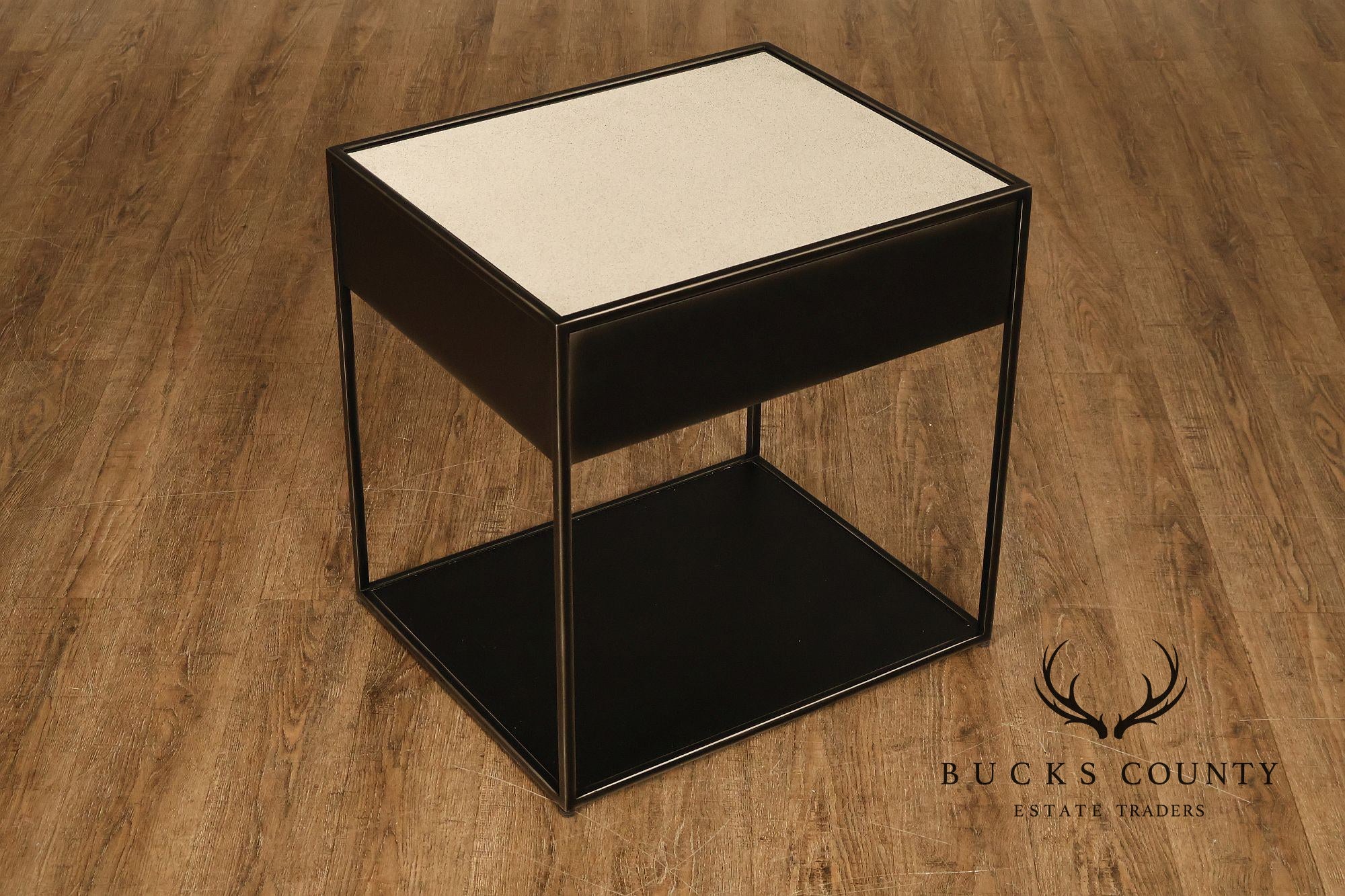 Restoration Hardware Pair Of Gramercy Mirrored End Tables