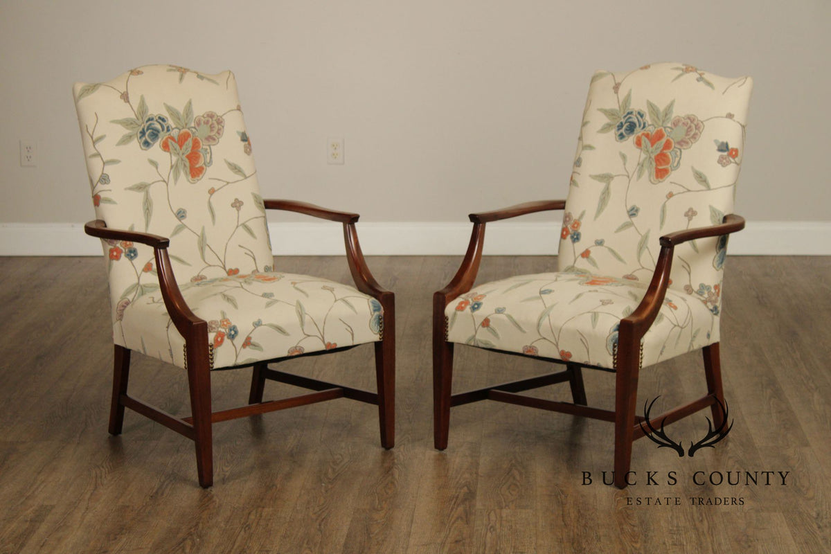Statesville Ross Traditional Upholstered Pair of Lolling Chairs