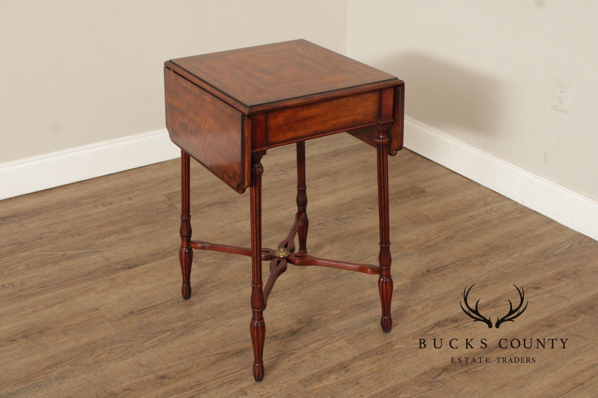 Theodore Alexander Mahogany Pembroke Side Table