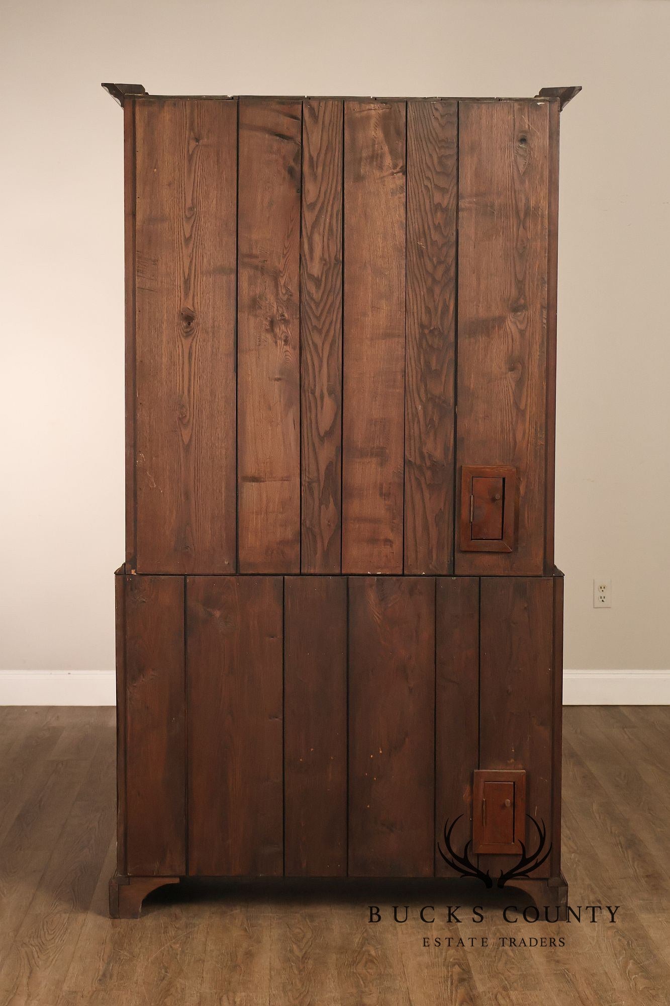 English Reproduction Georgian Style Linen Press Cabinet