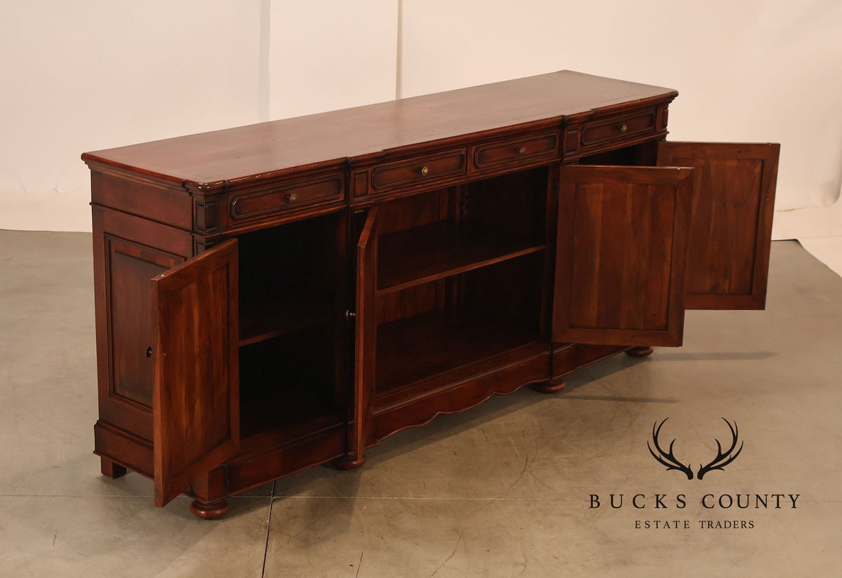 French Country Distressed Four-Door Buffet Sideboard