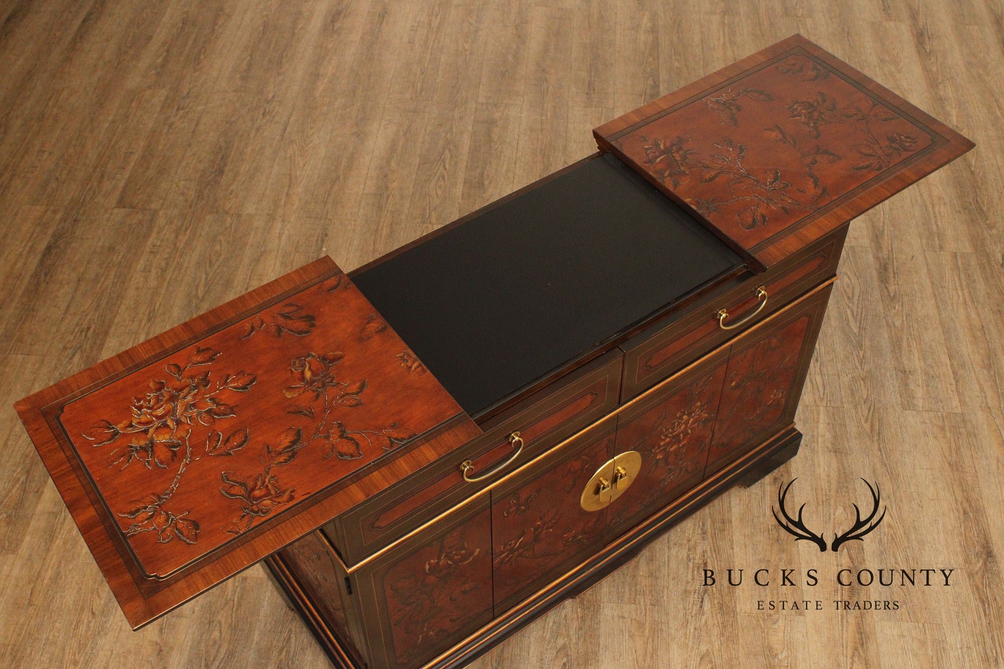 Drexel Heritage Chinoiserie Style Sliding Top Server