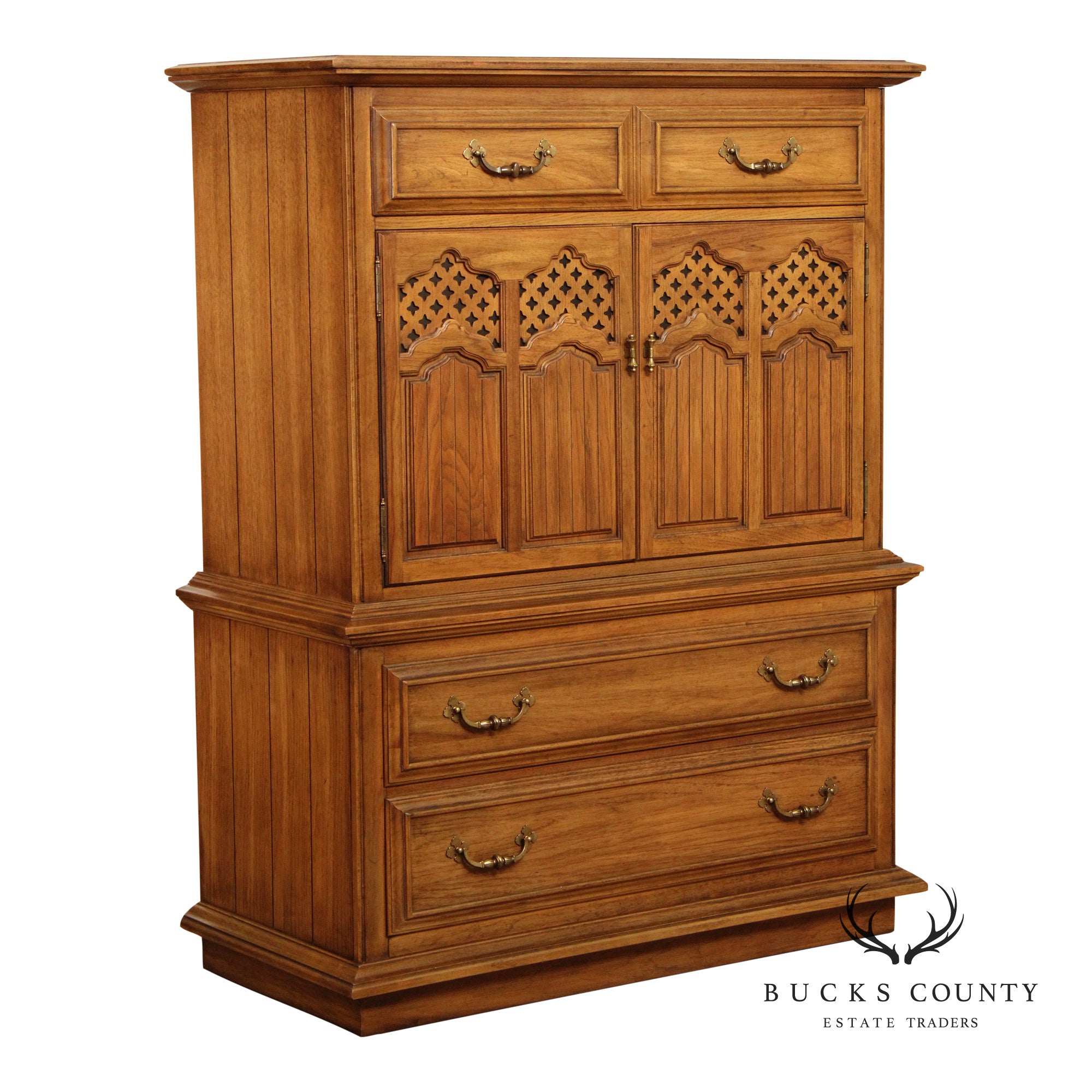 Thomasville Vintage Mediterranean Style Gentlemans Tall Chest