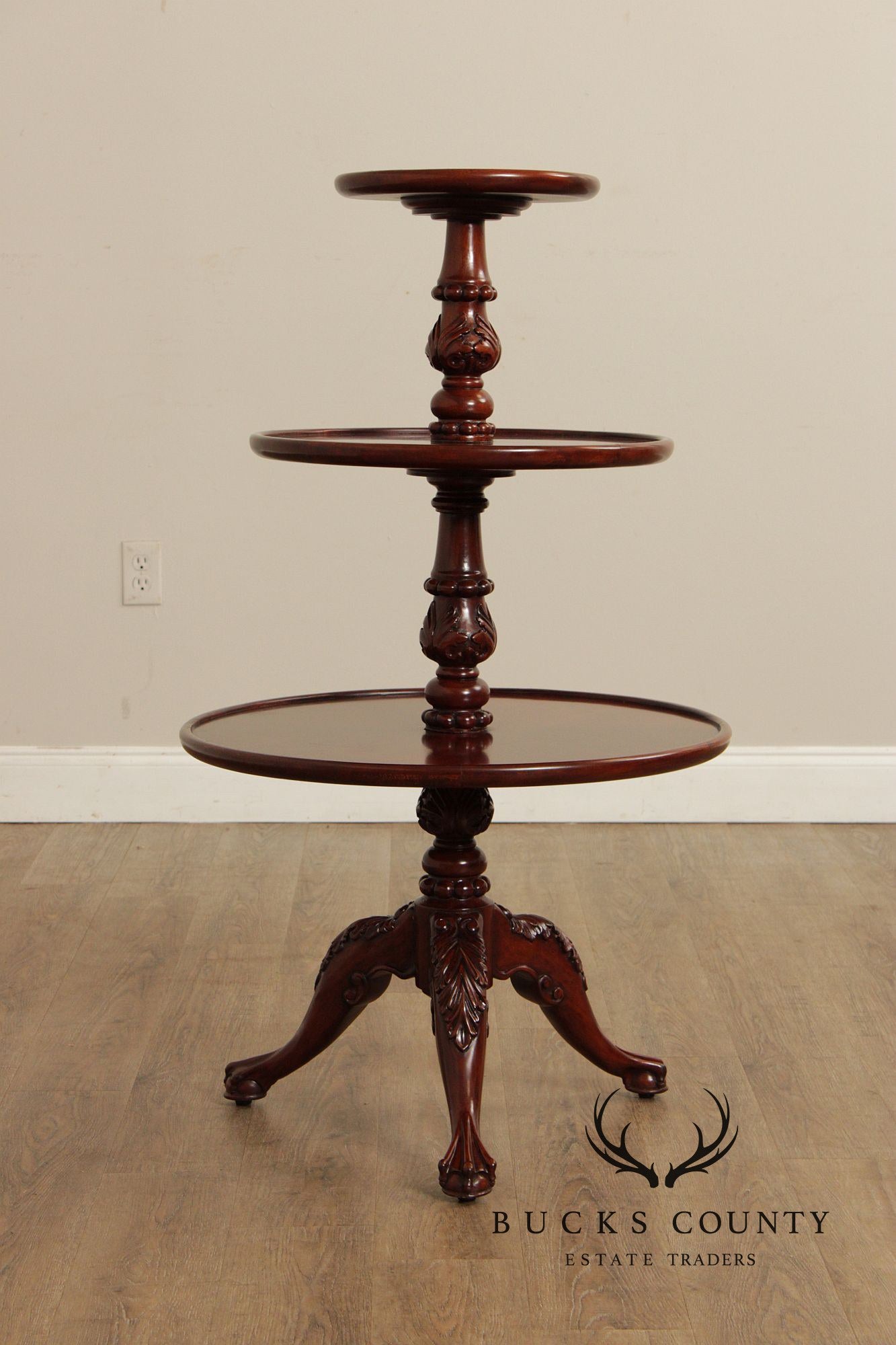 Harrods Knightsbridge Wilton George III Style Mahogany Three Tier Dumbwaiter