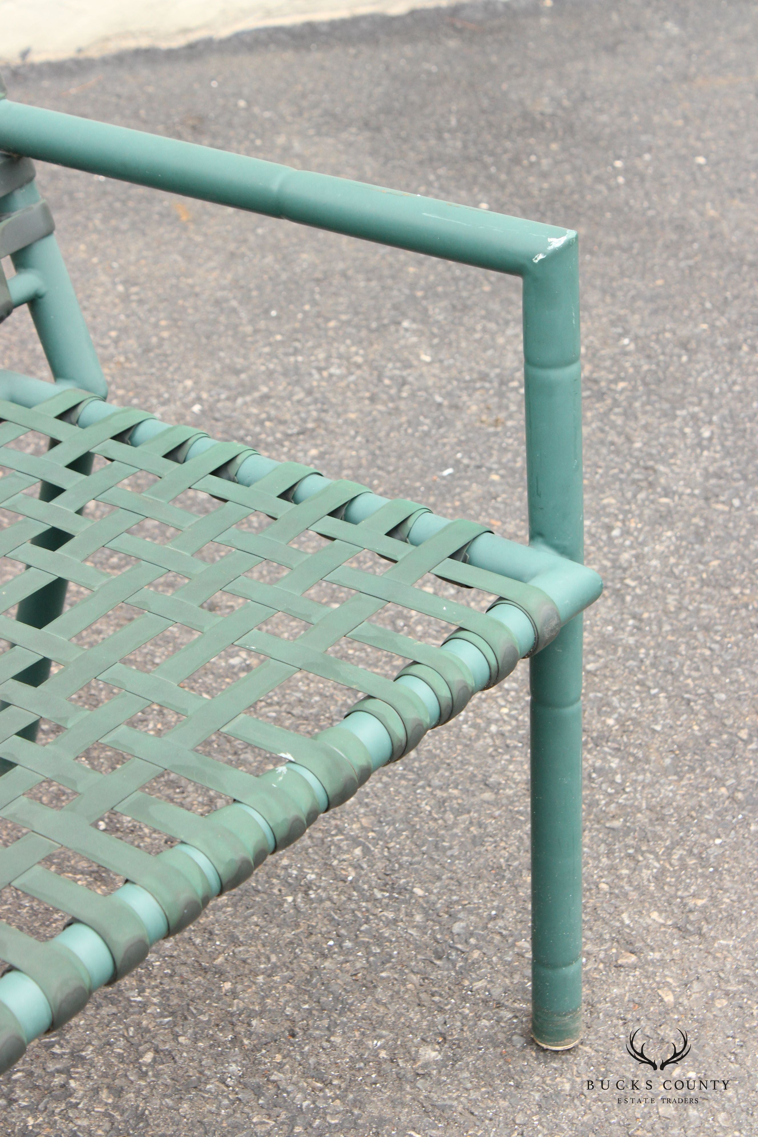 Hauser Vintage Faux Bamboo Outdoor Patio Bench