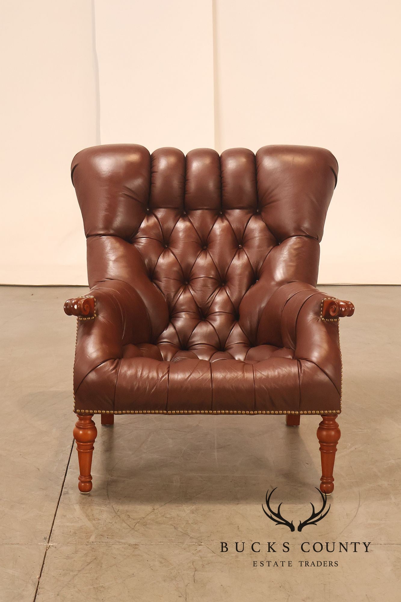 Stickley Tufted Leather 'Leopold' Armchair