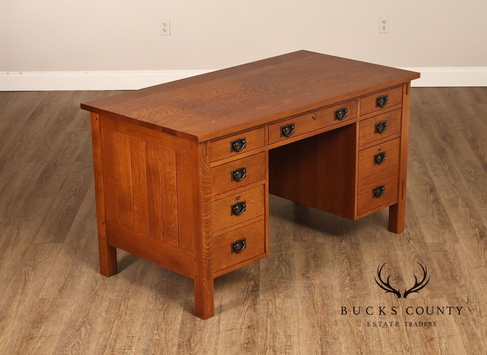Stickley Mission Collection Oak Executive Desk