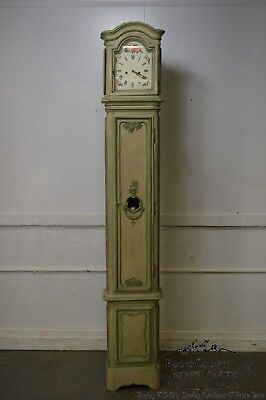 18th Century French Louis XV Period Hand Painted Long Case Clock