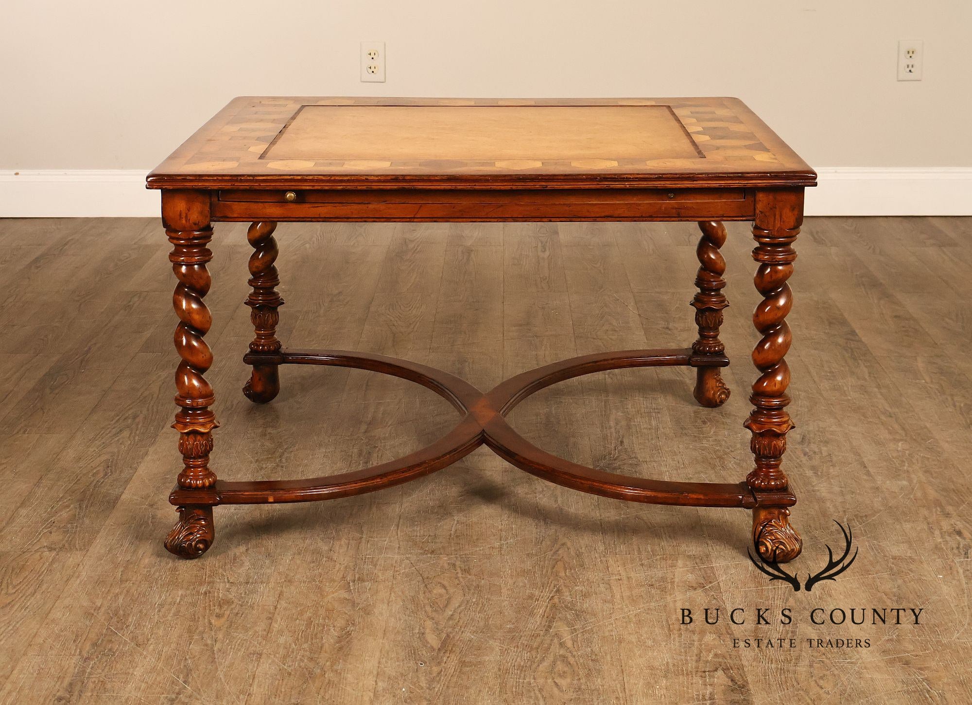 Jonathan Charles Square Top Oyster Coffee Table With Slides