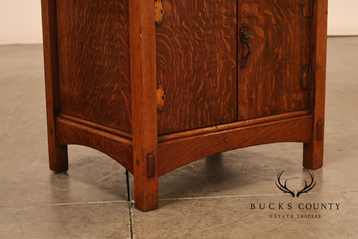 Antique Charles P. Limbert Mission Oak Somno Stand