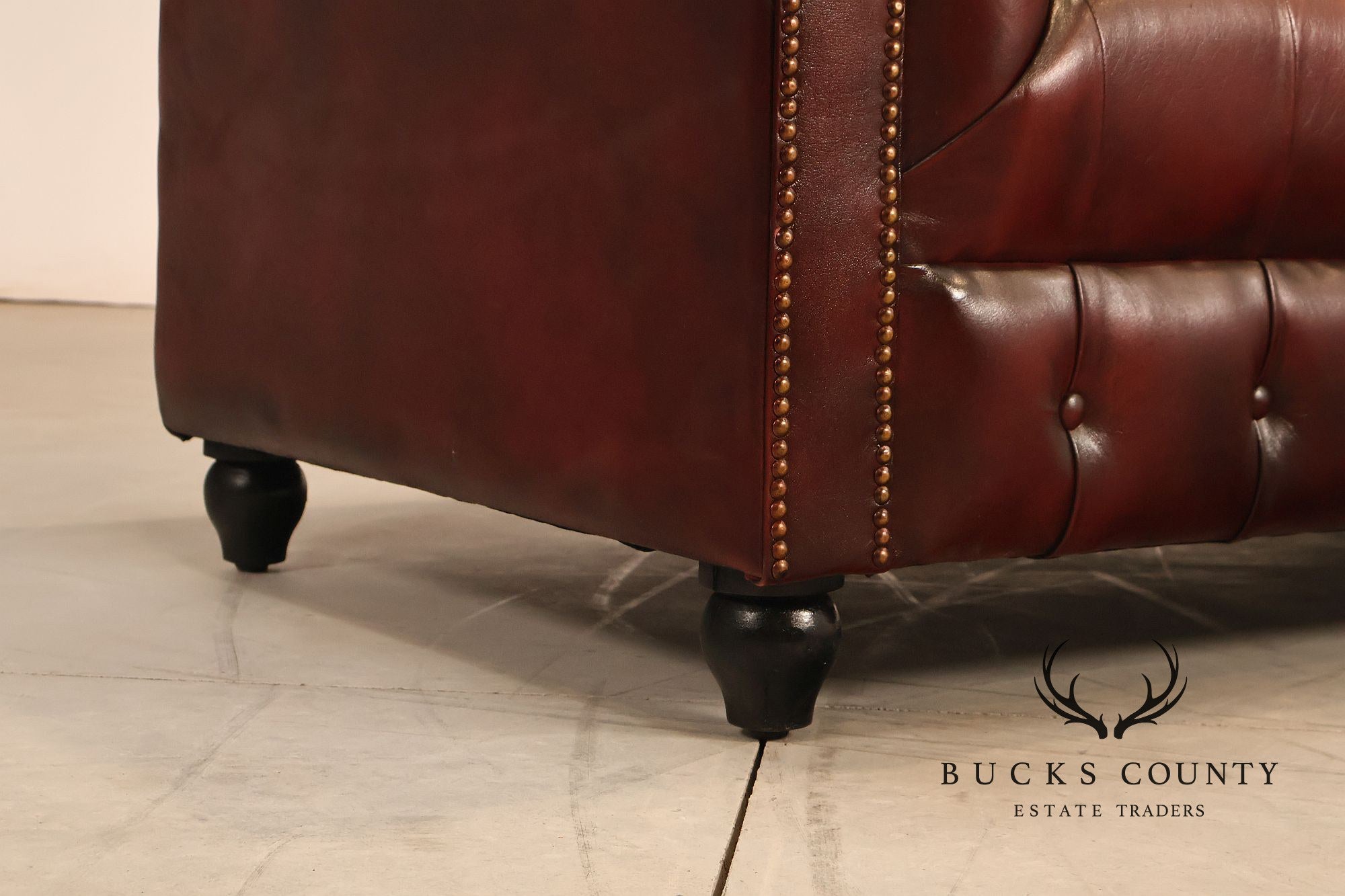 Chesterfield Style Oxford Red Leather Sofa